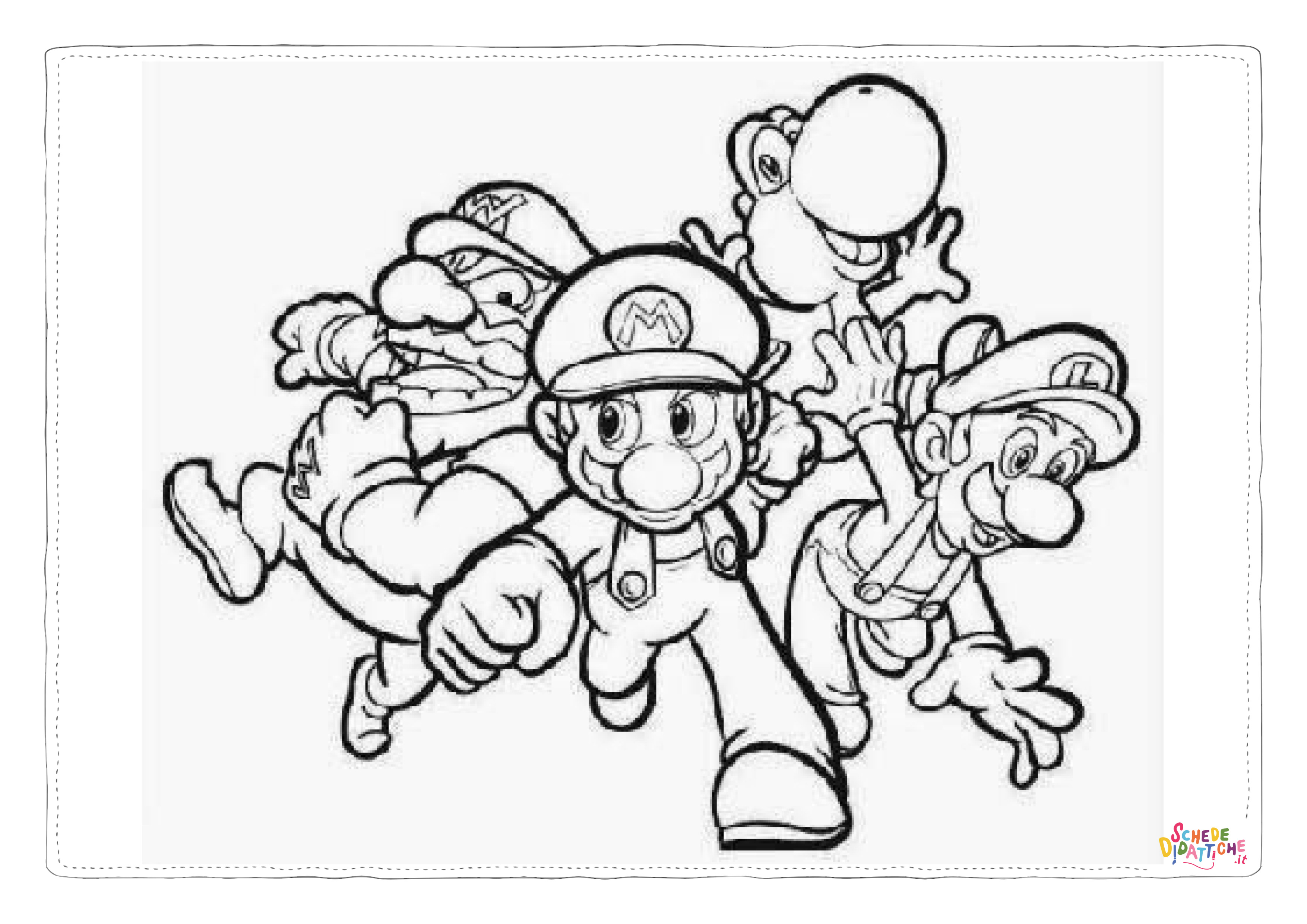 Disegno "Disegno di Super Mario da stampare e colorare 58" Disegno di Super Mario da stampare e colorare 58
