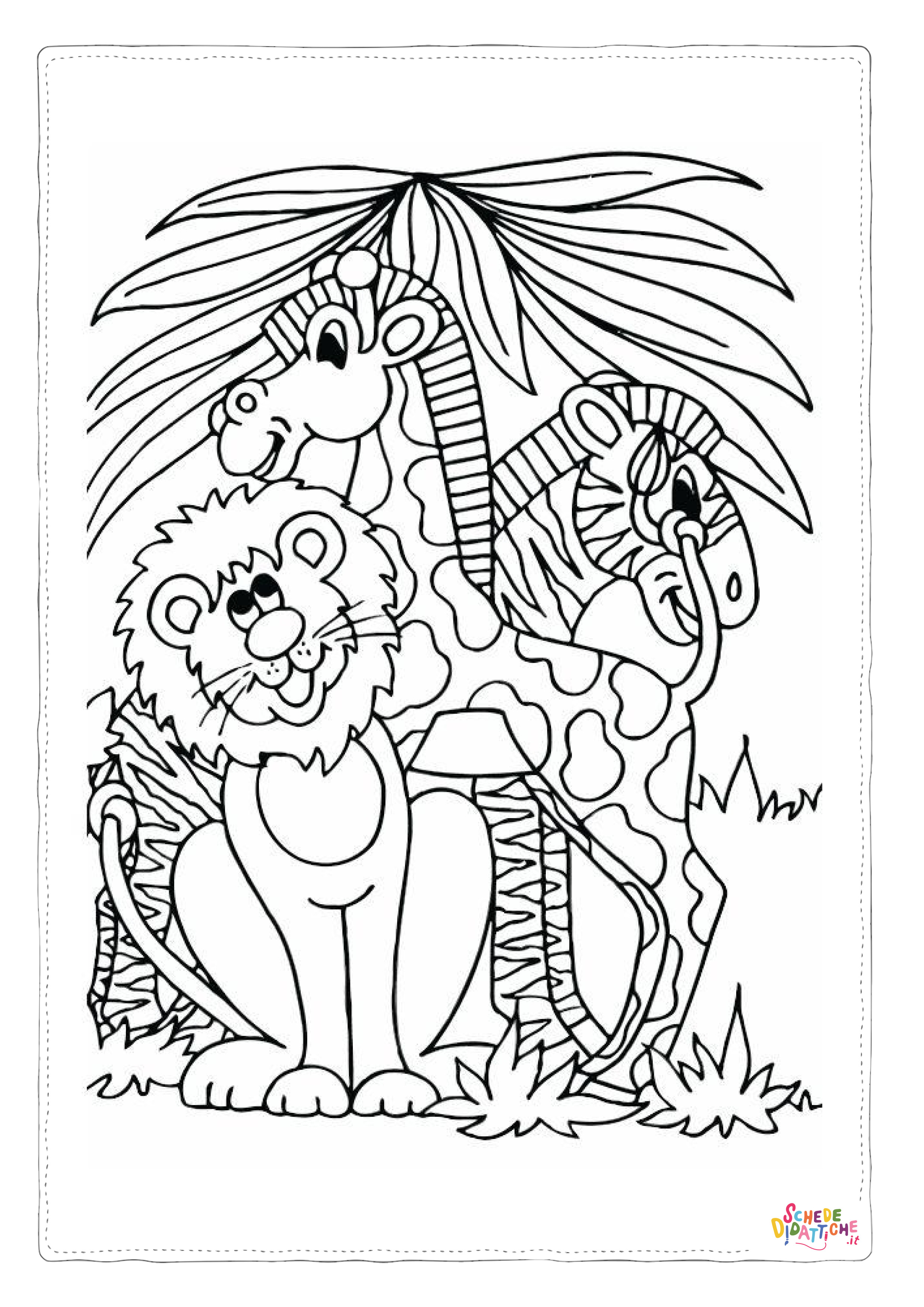 Disegno di leone da stampare e colorare 1