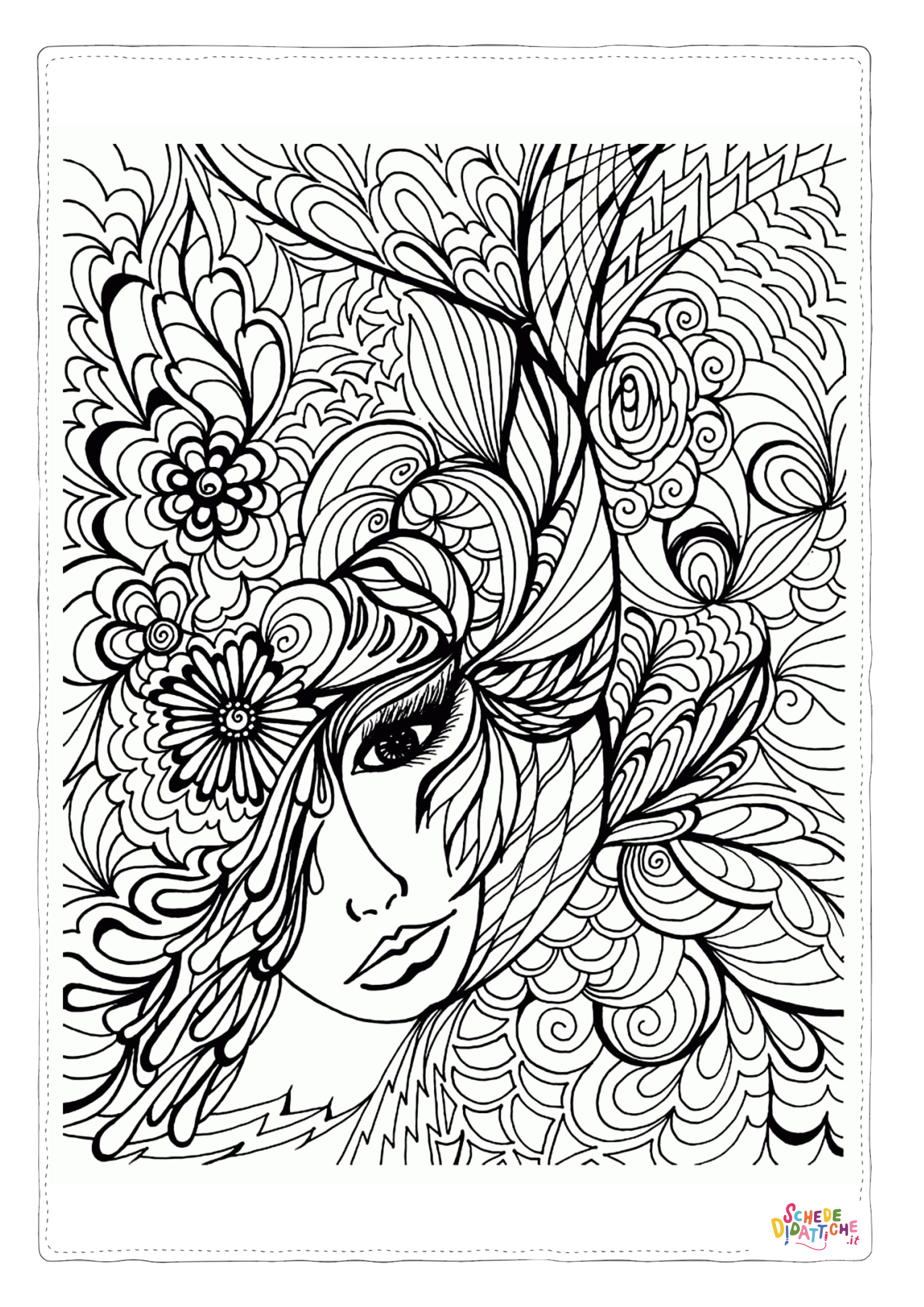Disegno "Disegno di mandala da stampare e colorare 349" Disegno di mandala da stampare e colorare 349