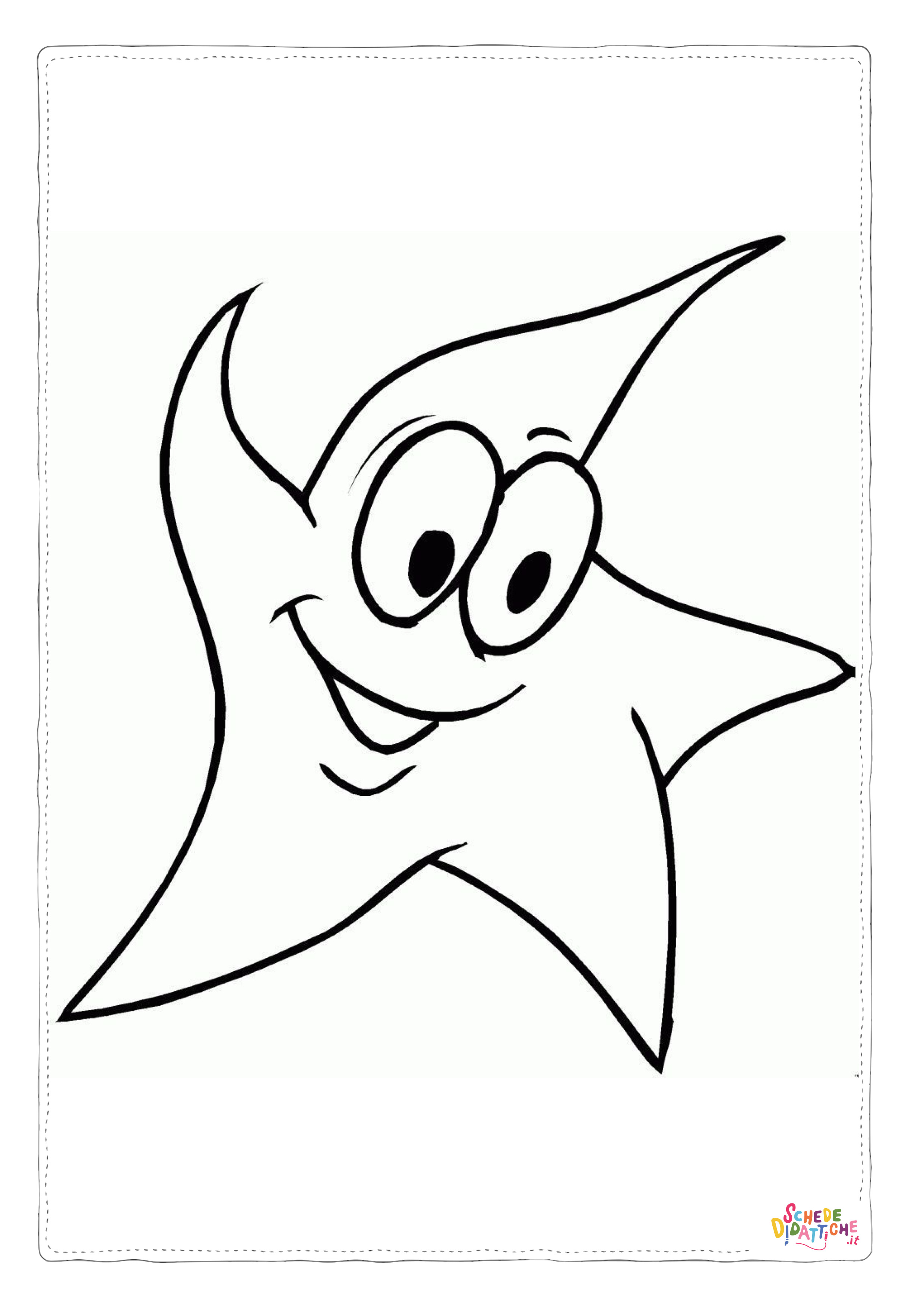 Disegno di stella da stampare e colorare 13