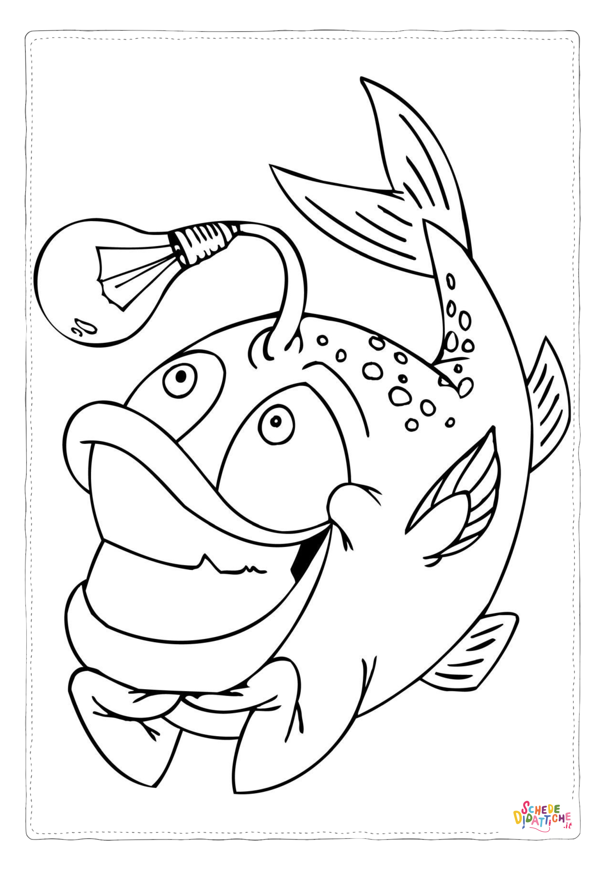 Disegno "Disegno di pesce da stampare e colorare 292" Disegno di pesce da stampare e colorare 292