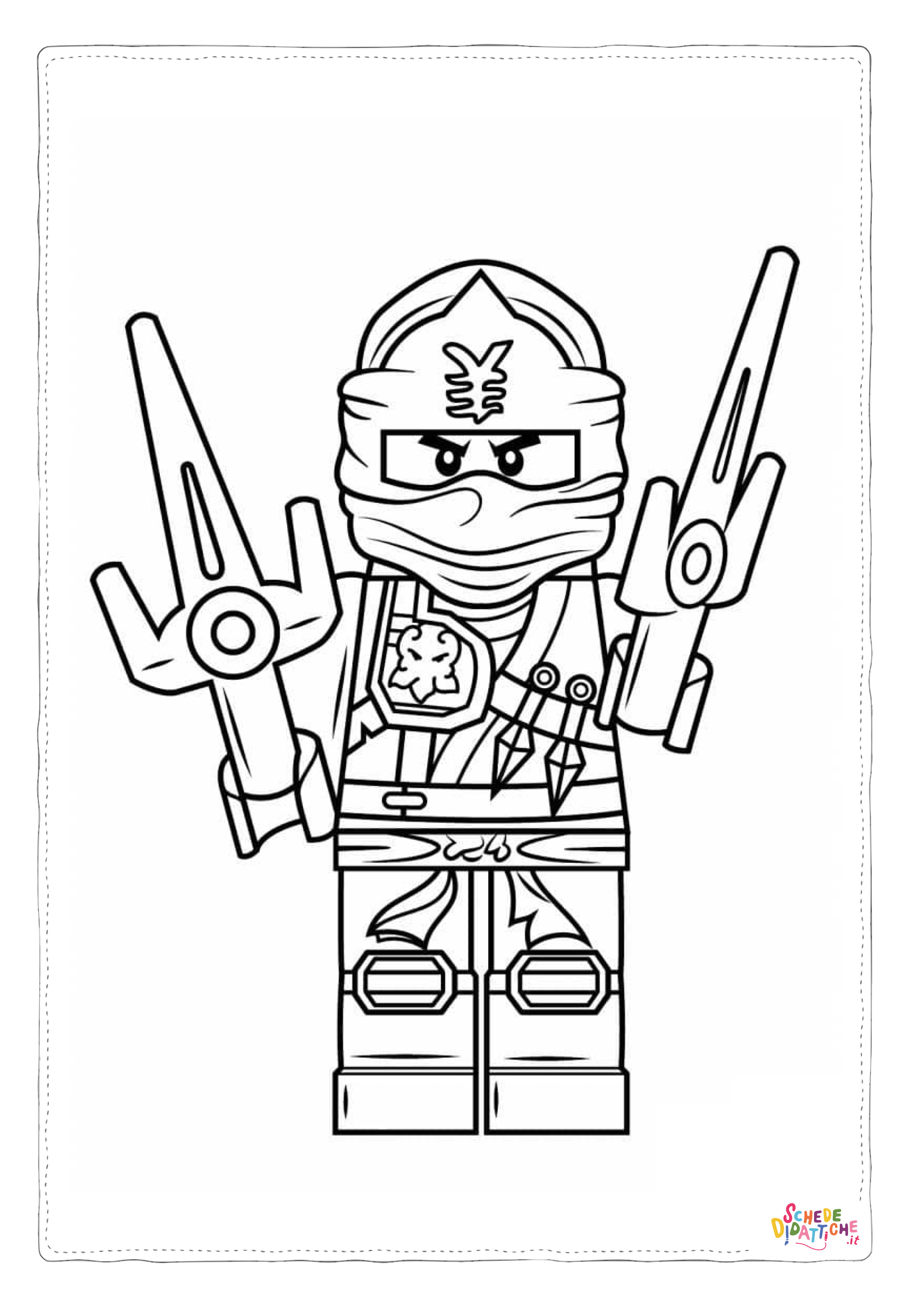Disegno di Ninja Go da stampare e colorare 16