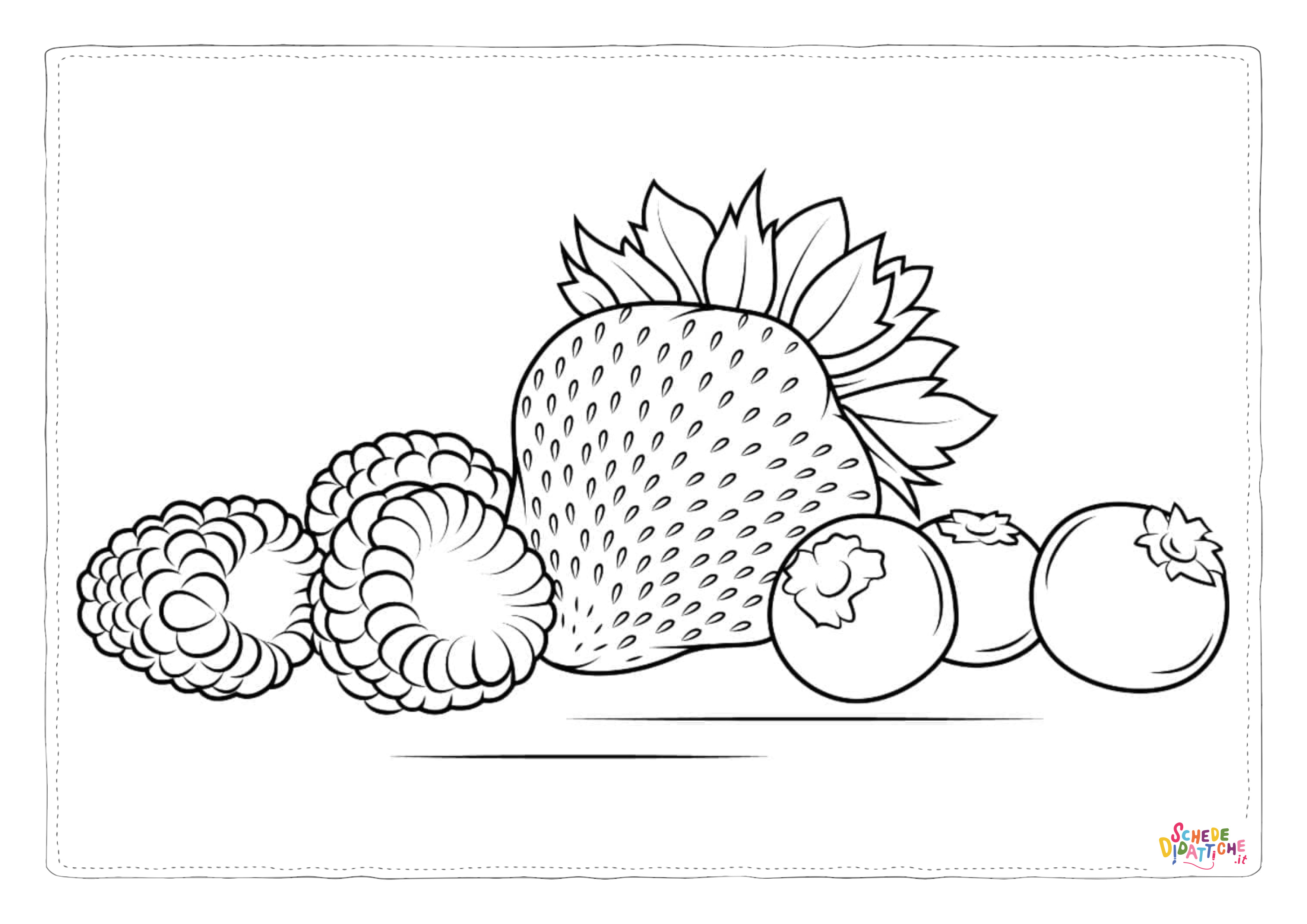 Disegno di fragola da stampare e colorare 17