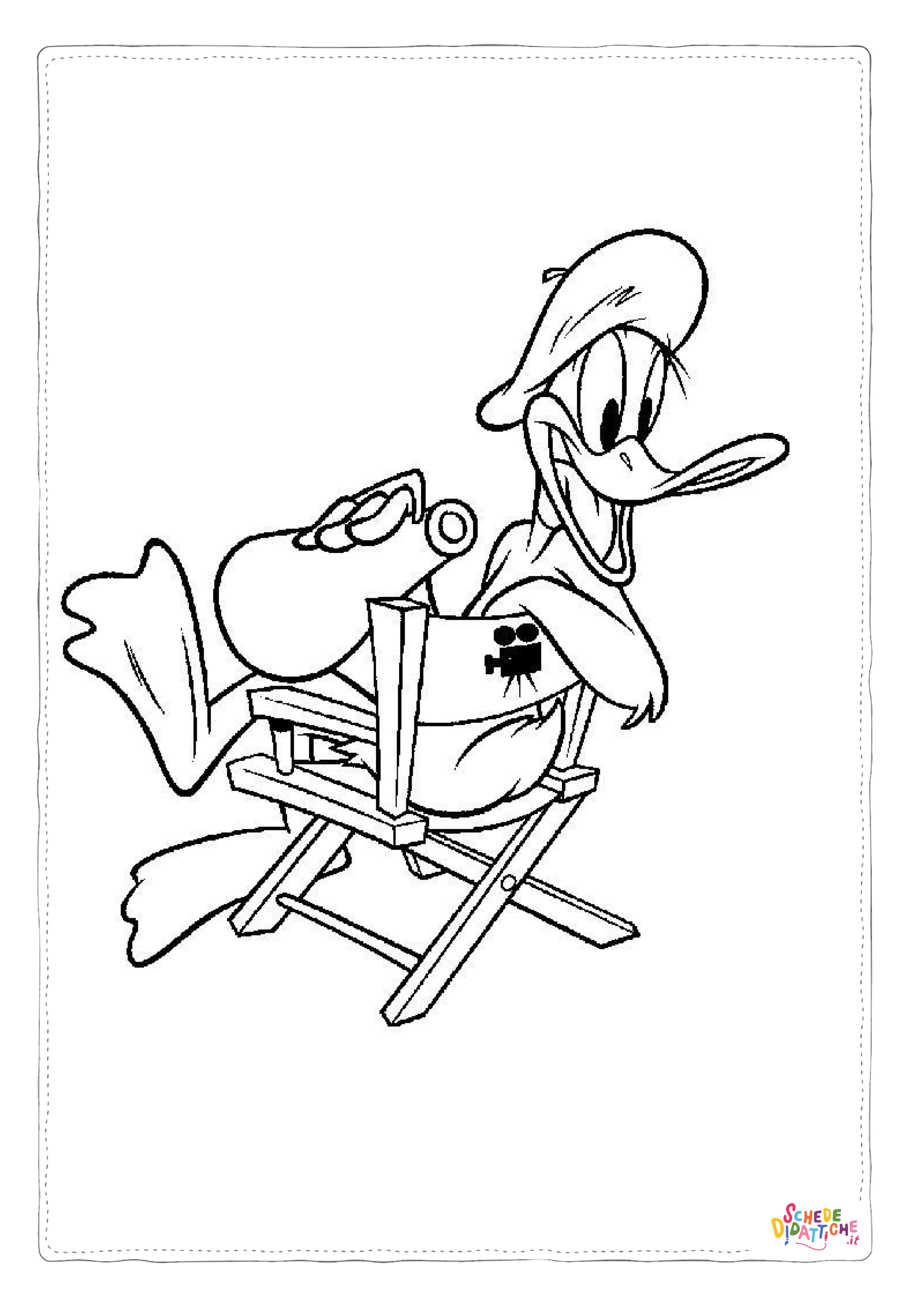Disegno "Disegno di Paperino da stampare e colorare 123" Disegno di Paperino da stampare e colorare 123
