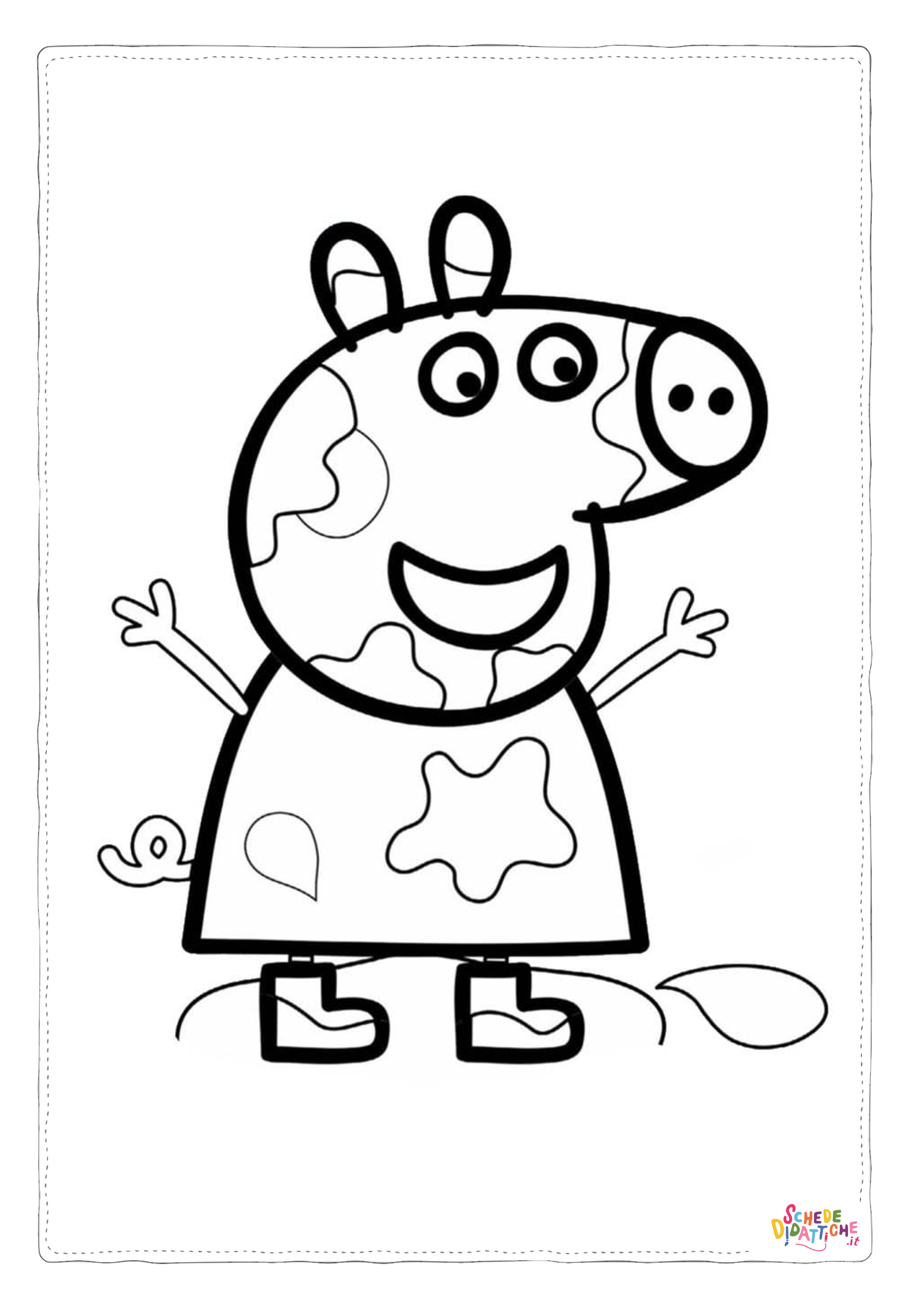 Disegno di Peppa Pig da stampare e colorare 104