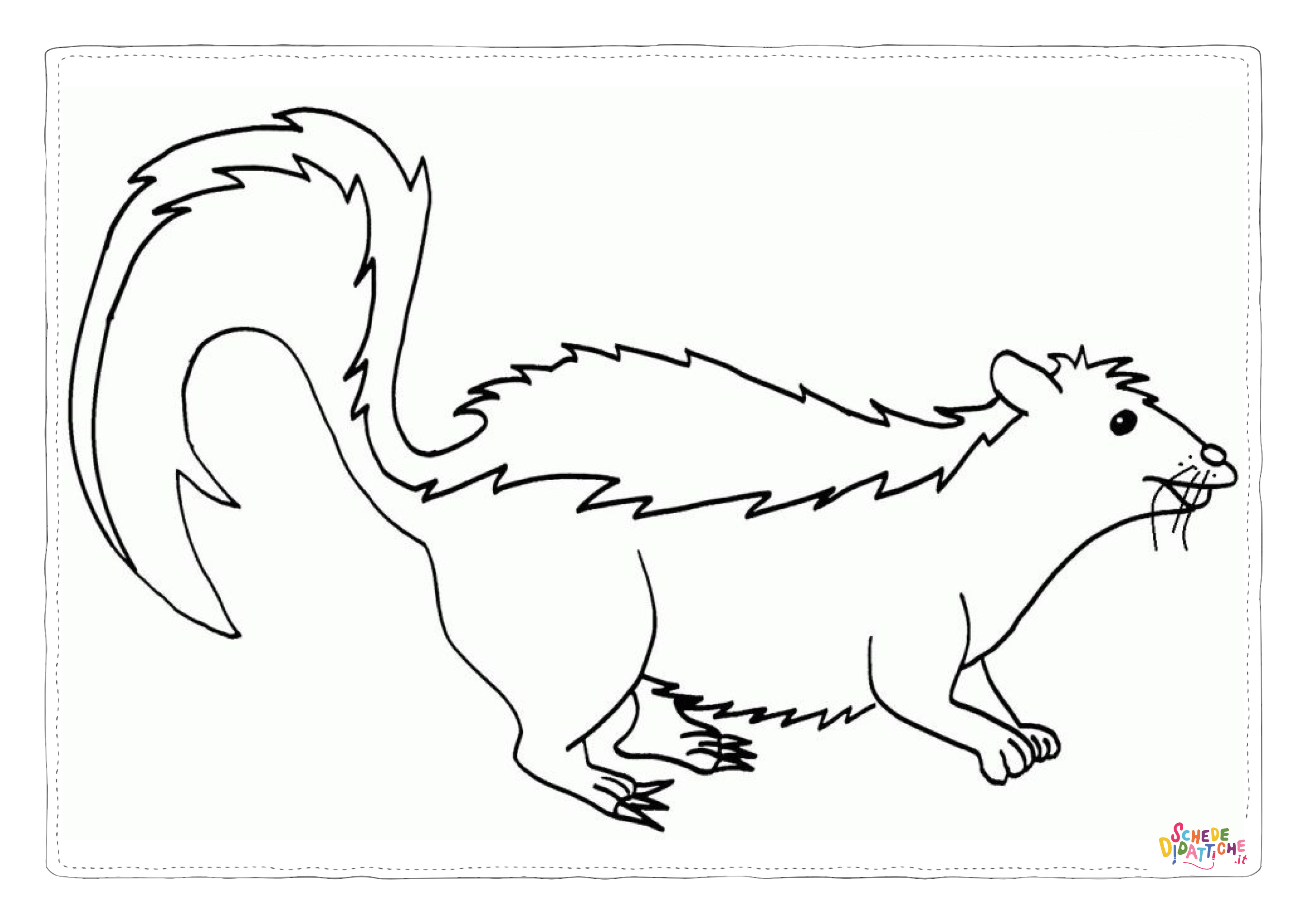 Disegno "Disegno di puzzola da stampare e colorare 8" Disegno di puzzola da stampare e colorare 8