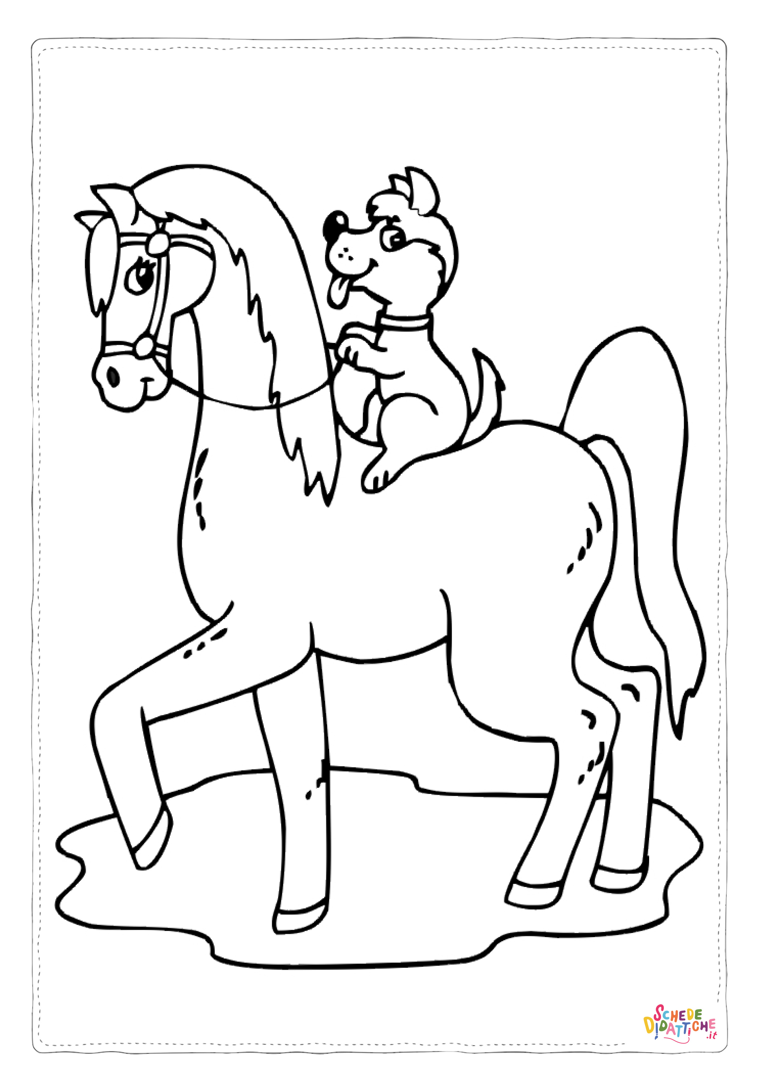 Disegno di equitazione da stampare e colorare 28