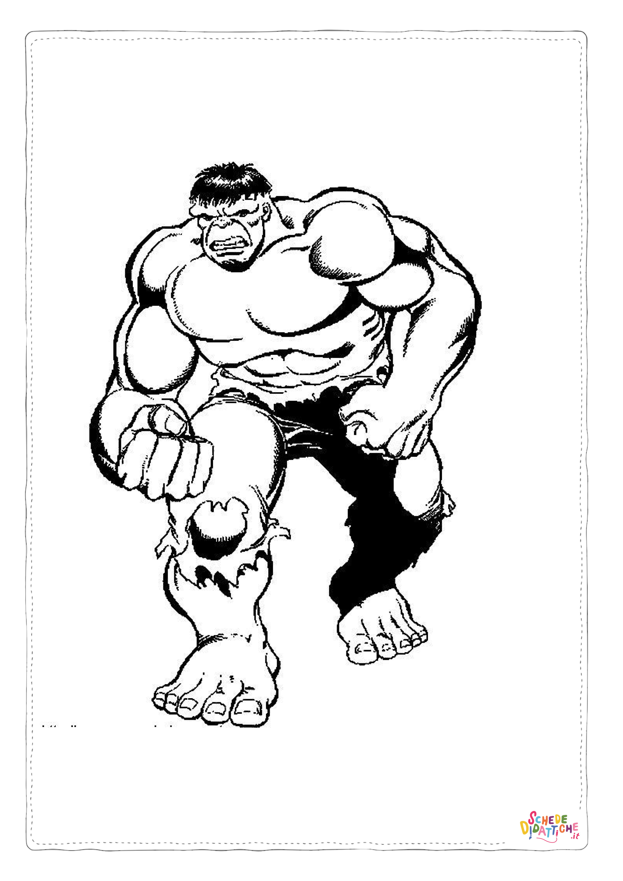 Disegno "Disegno di Hulk da stampare e colorare 130" Disegno di Hulk da stampare e colorare 130