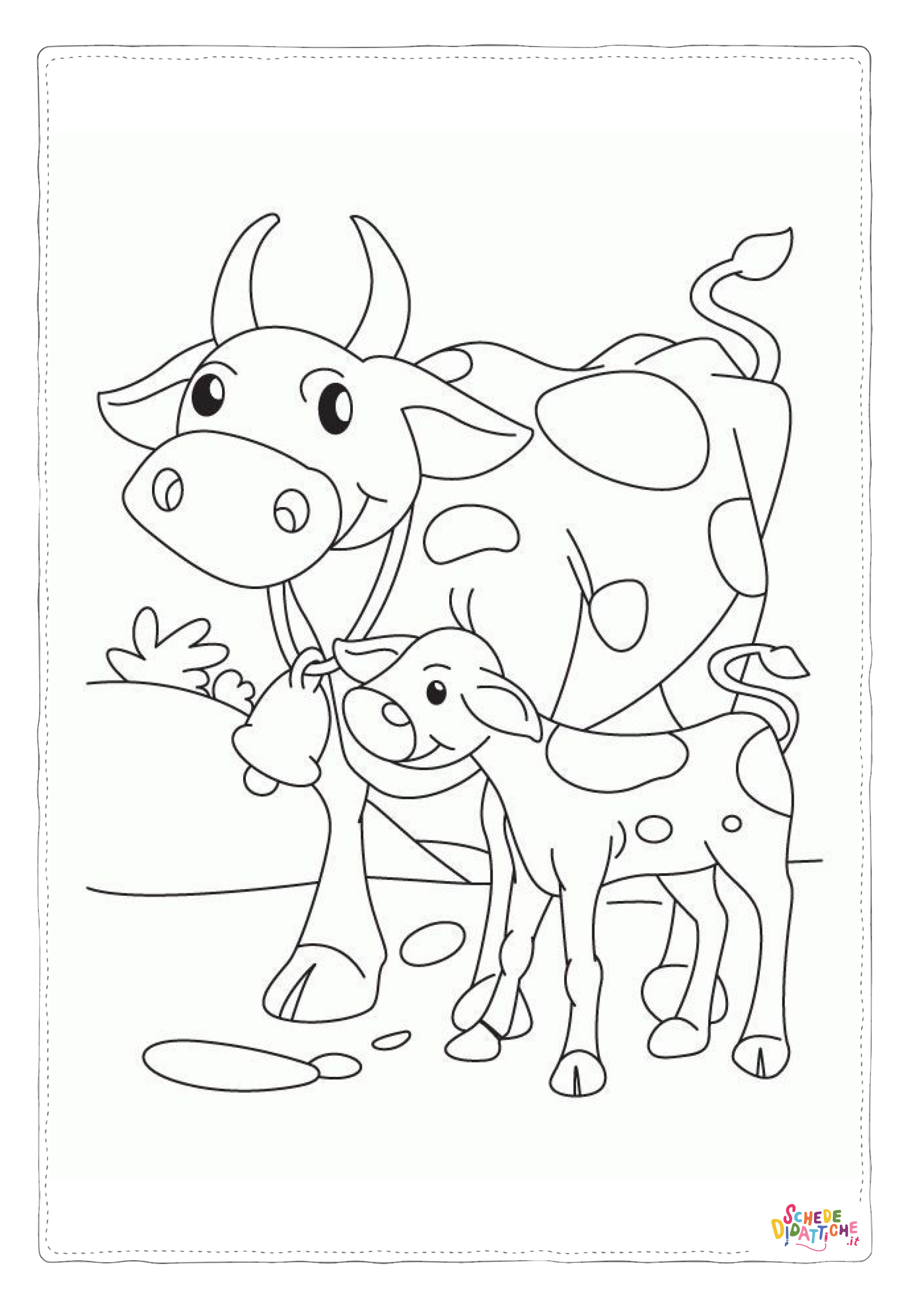 Disegno di mucca da stampare e colorare 114