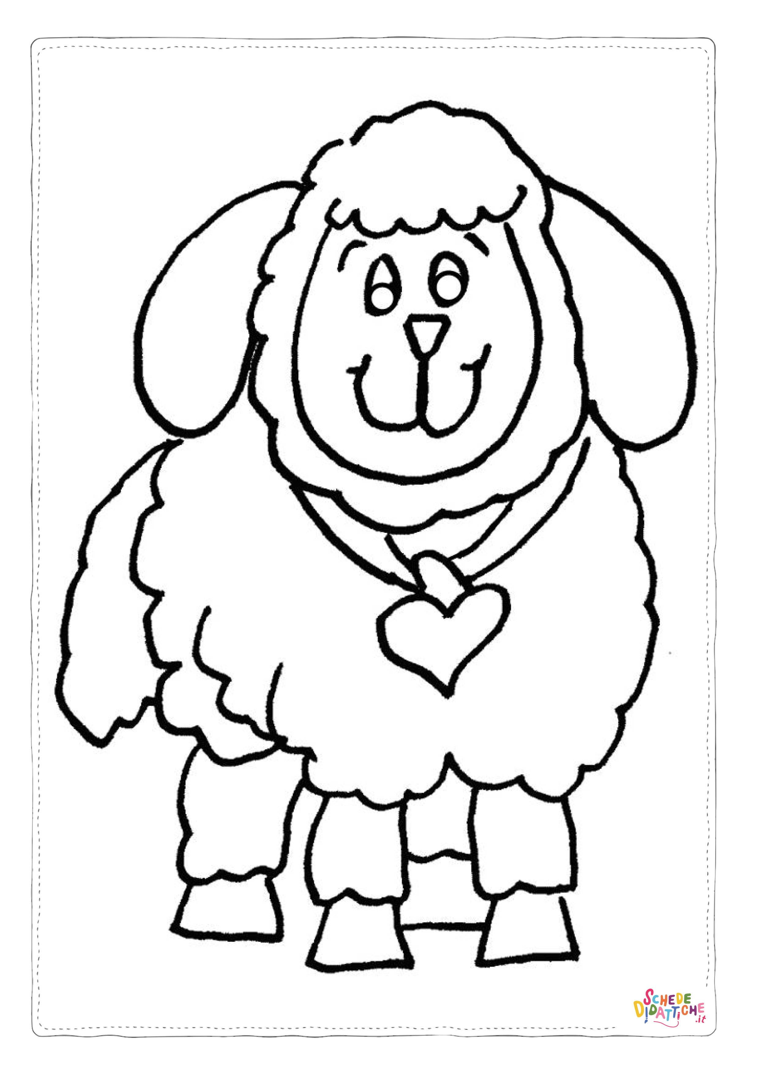 Disegno "Disegno di pecora da stampare e colorare 48" Disegno di pecora da stampare e colorare 48