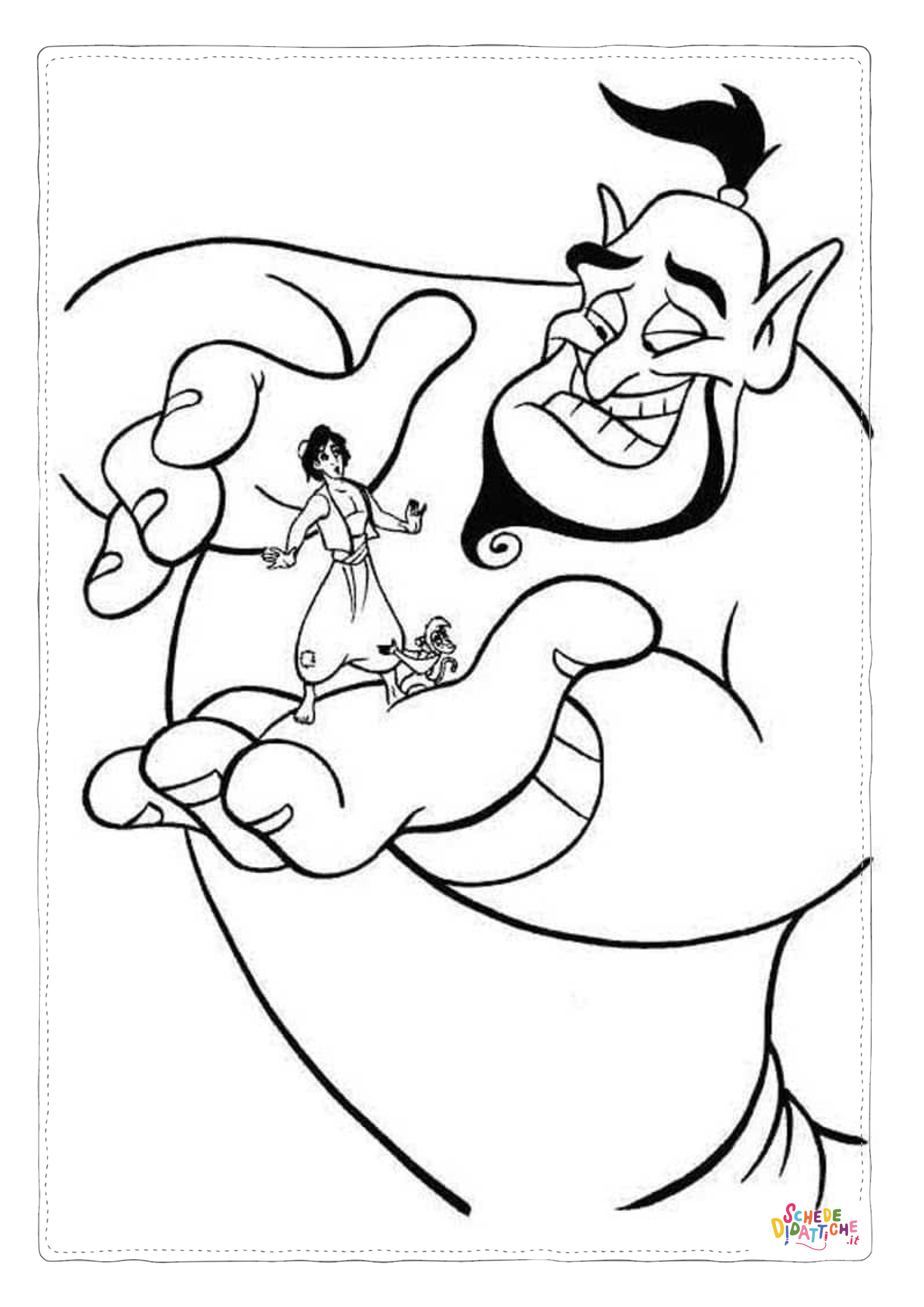 Disegno di Aladdin da stampare e colorare 122