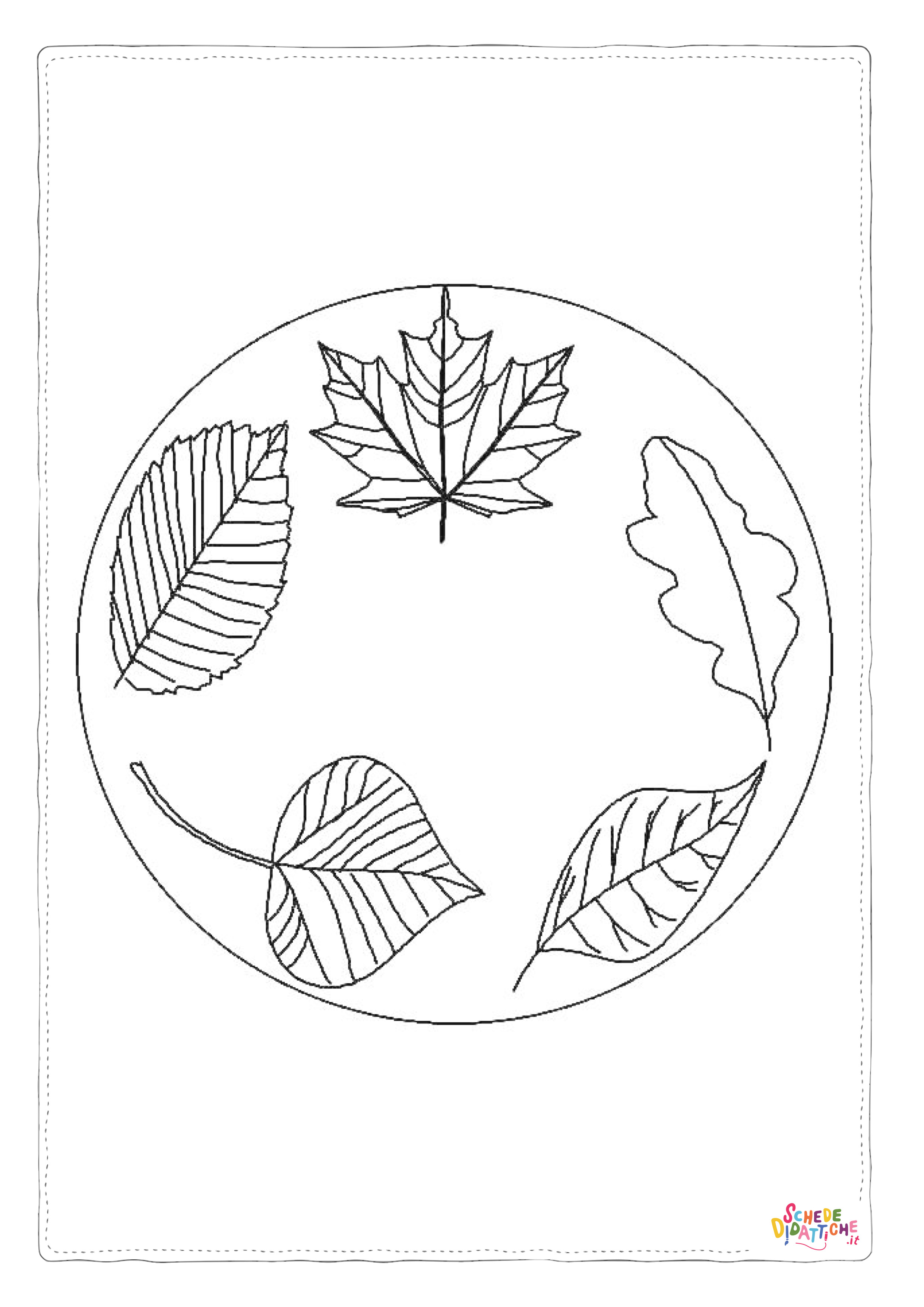 Disegno "Disegno di foglia da stampare e colorare 131" Disegno di foglia da stampare e colorare 131