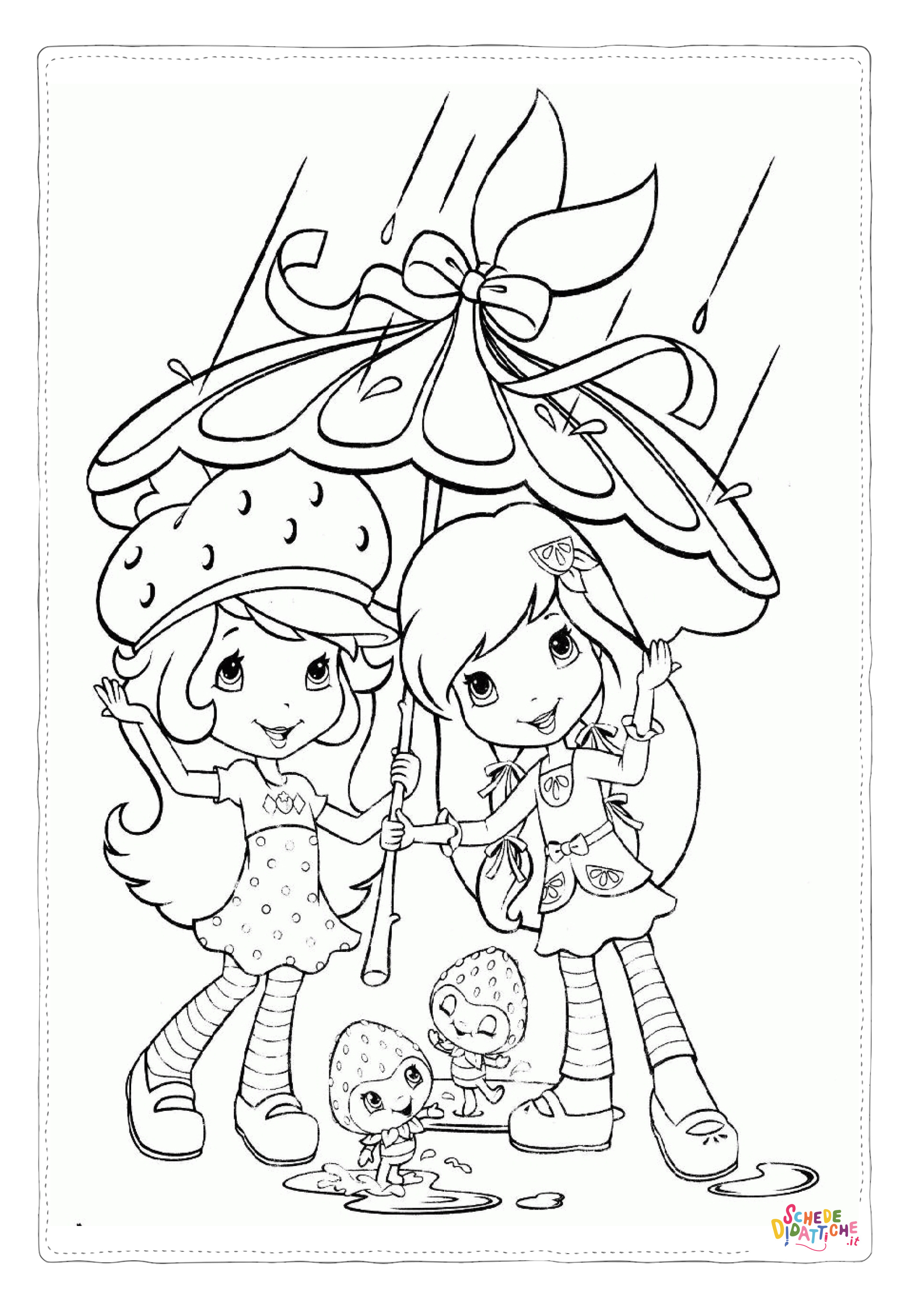 Disegno "Disegno di Fragolina da stampare e colorare 10" Disegno di Fragolina da stampare e colorare 10