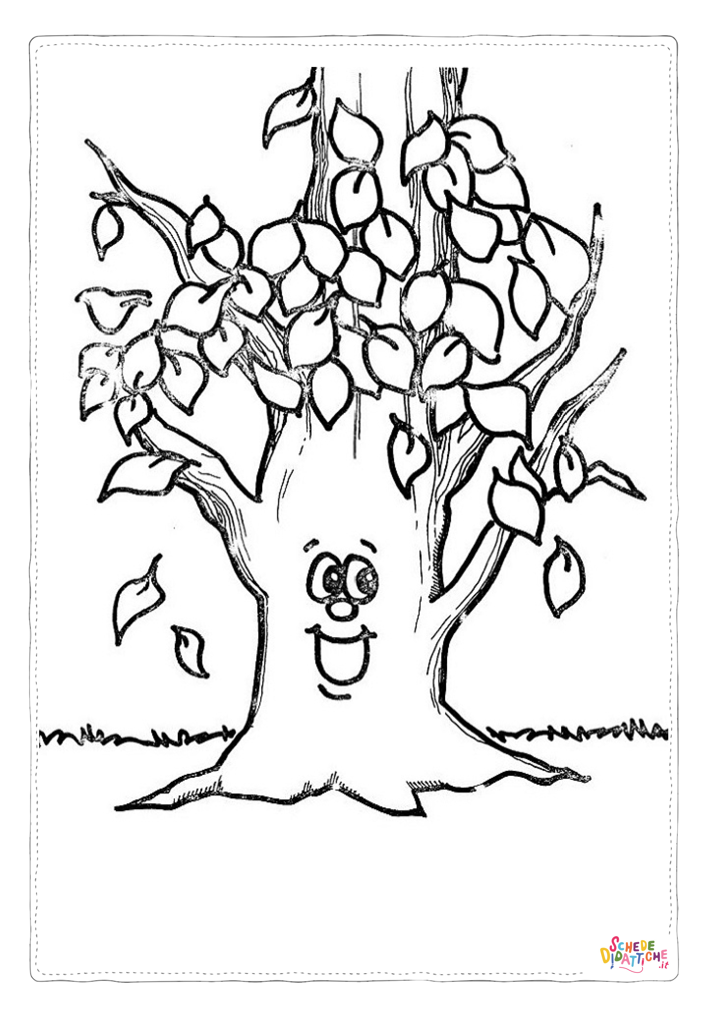 Disegno "Disegno di albero da stampare e colorare 41" Disegno di albero da stampare e colorare 41