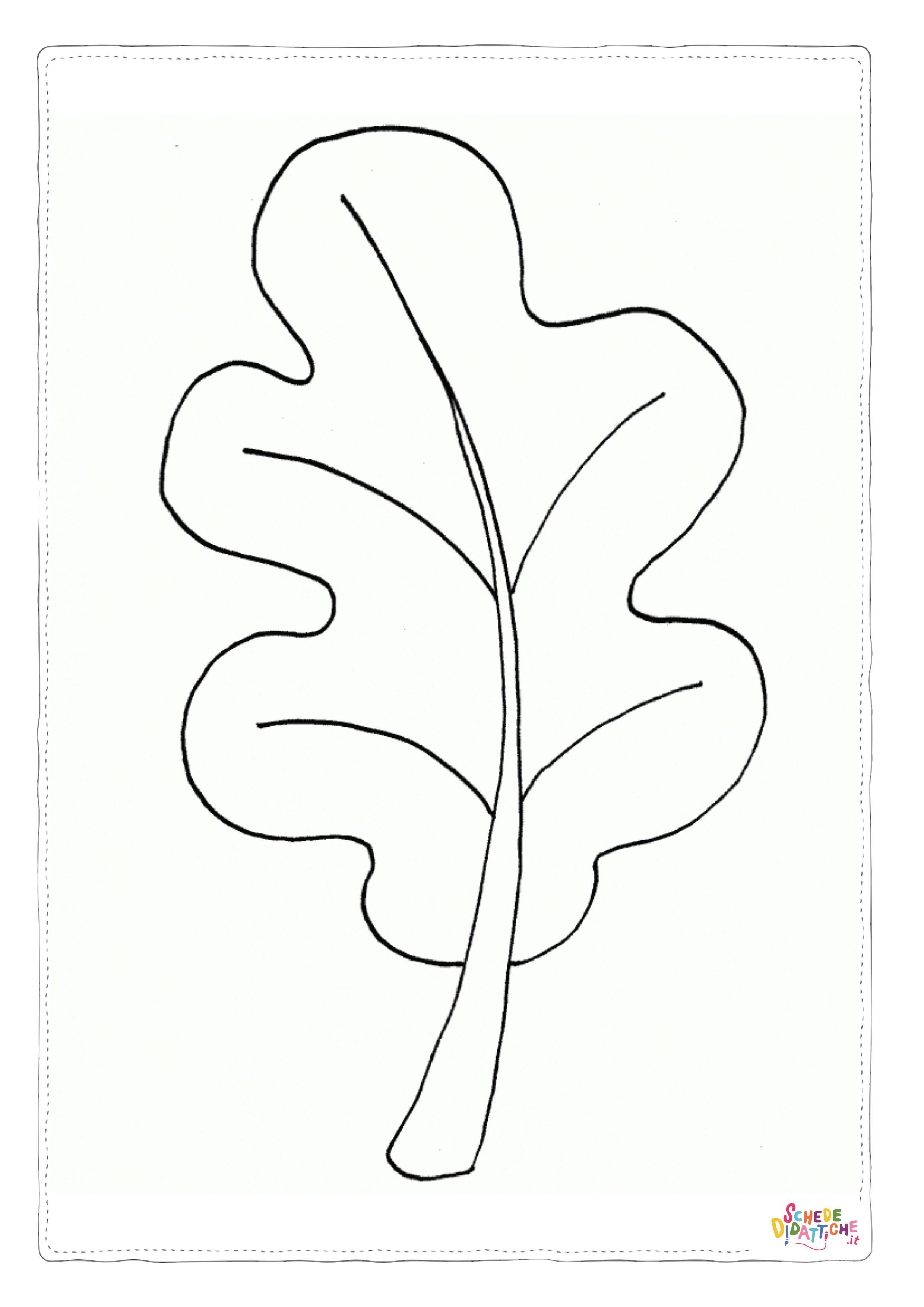 Disegno di foglia da stampare e colorare 108