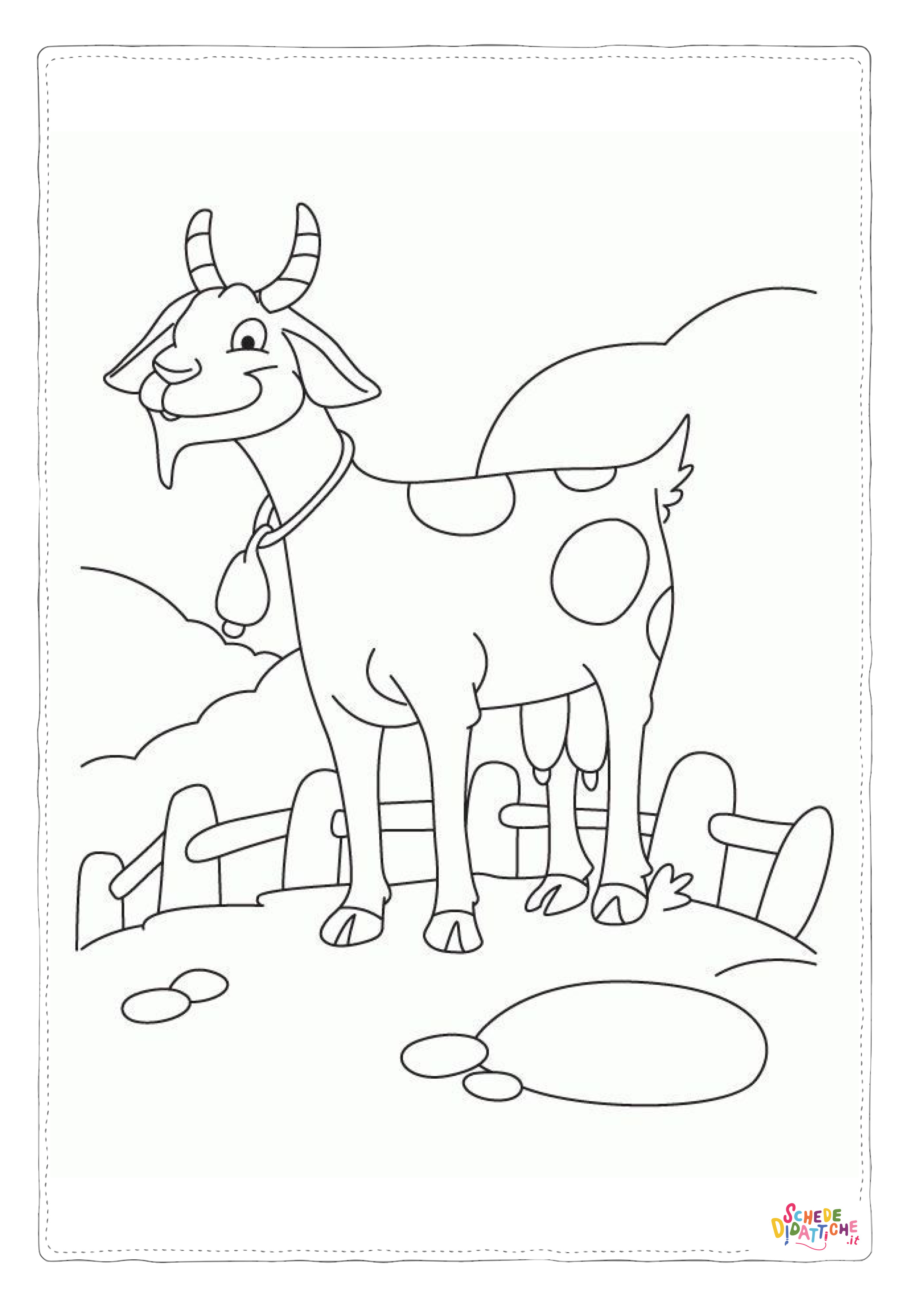 Disegno "Disegno di capra da stampare e colorare 24" Disegno di capra da stampare e colorare 24