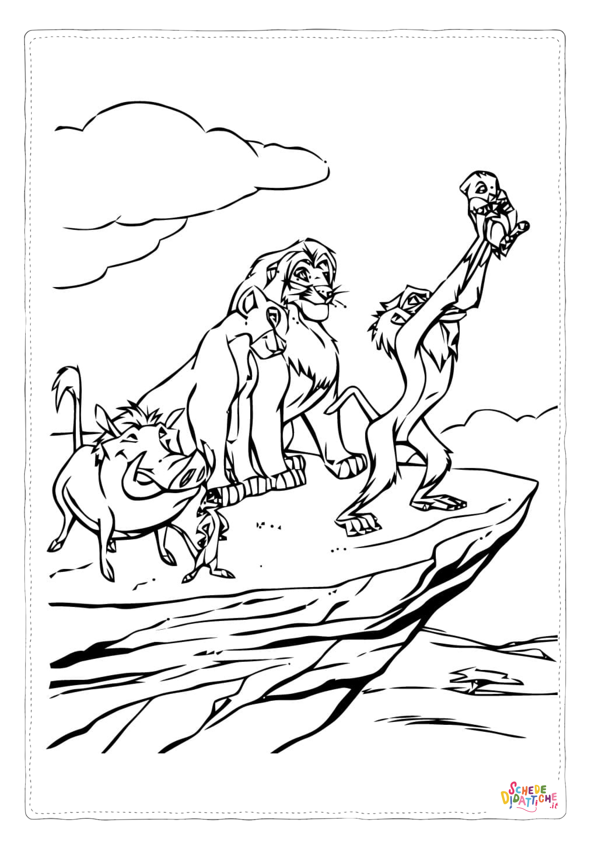 Disegno di Re Leone da stampare e colorare 176