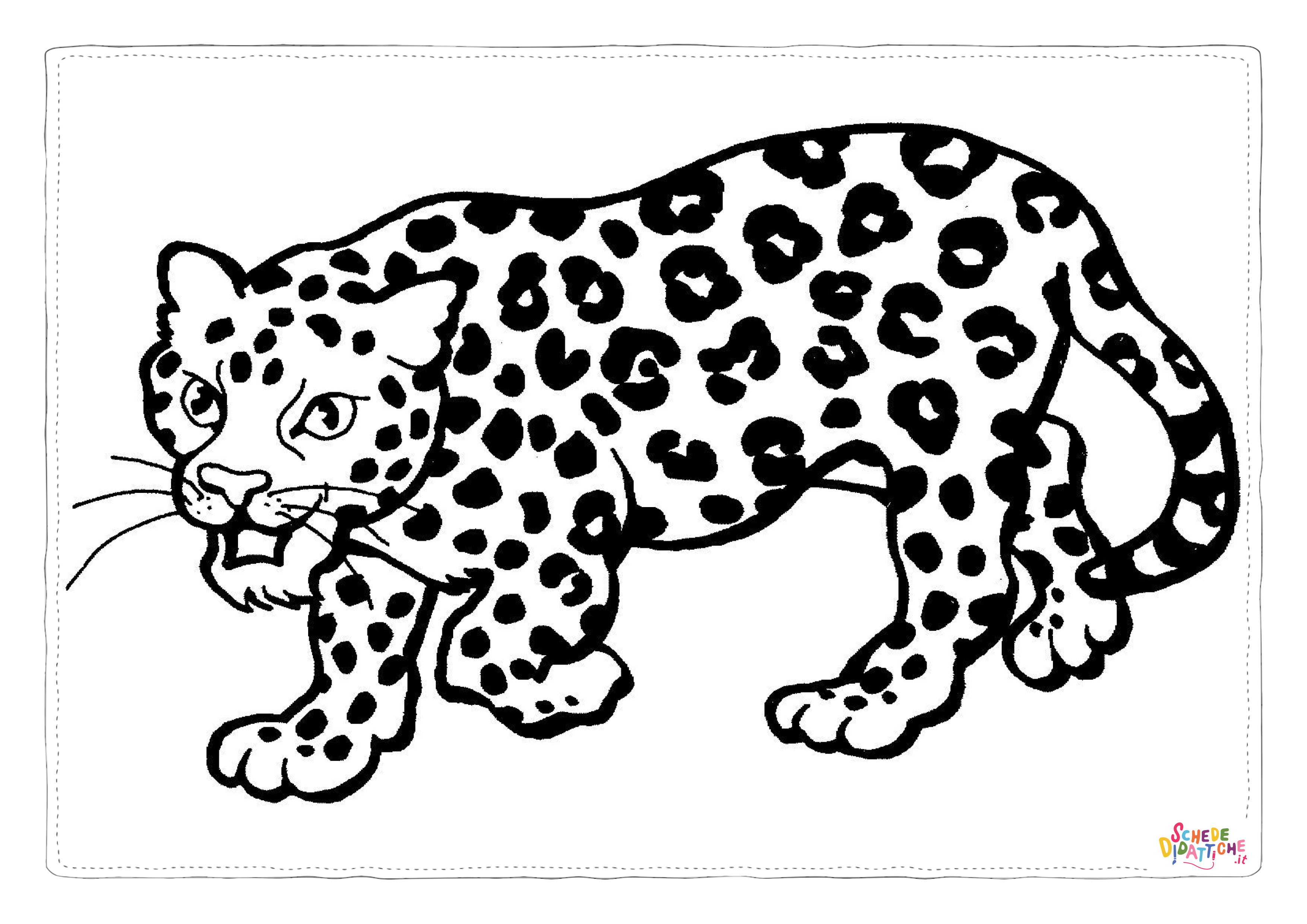 Disegno "Disegno di leopardo da stampare e colorare 53" Disegno di leopardo da stampare e colorare 53