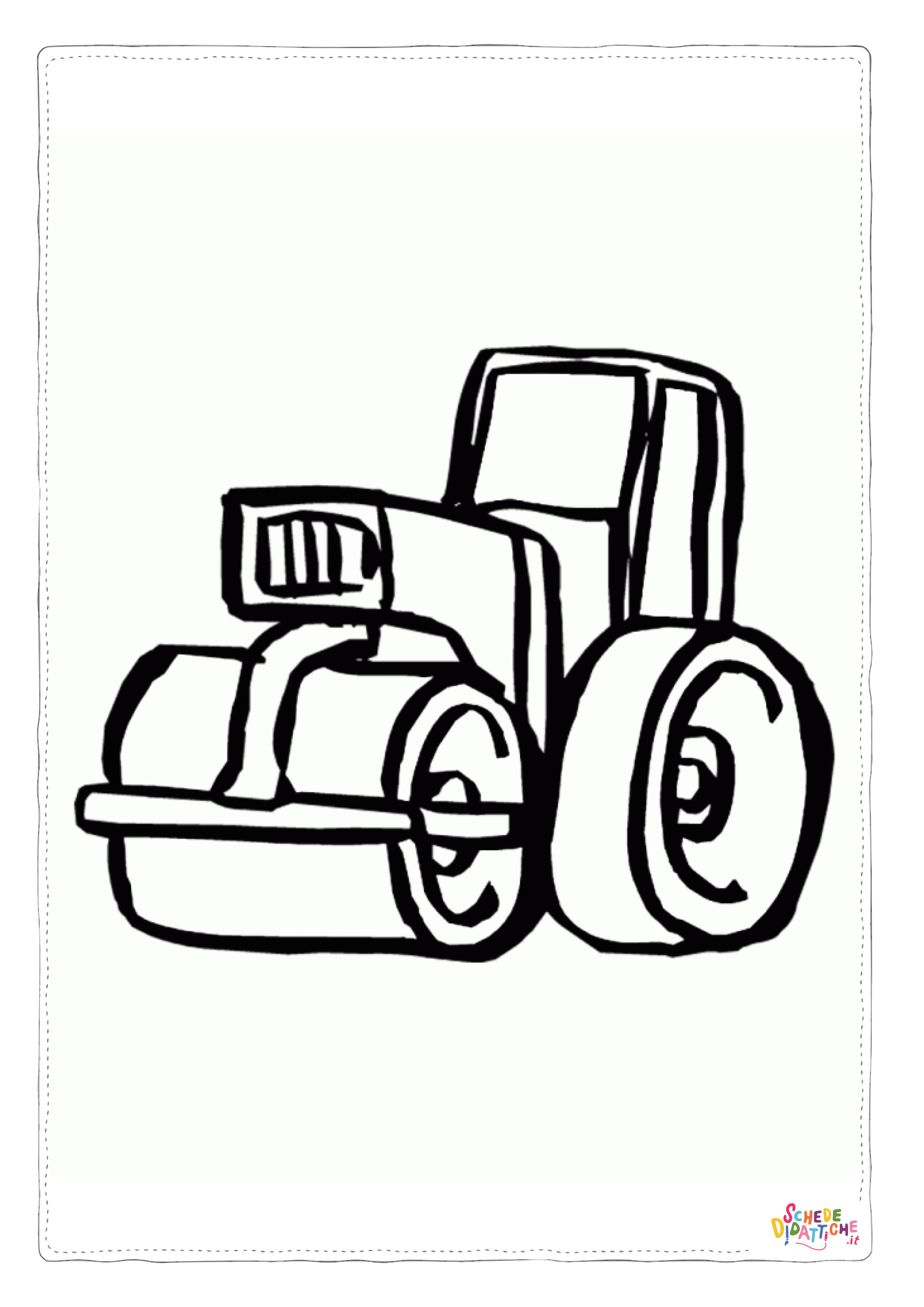 Disegno di mezzo da lavoro da stampare e colorare 113
