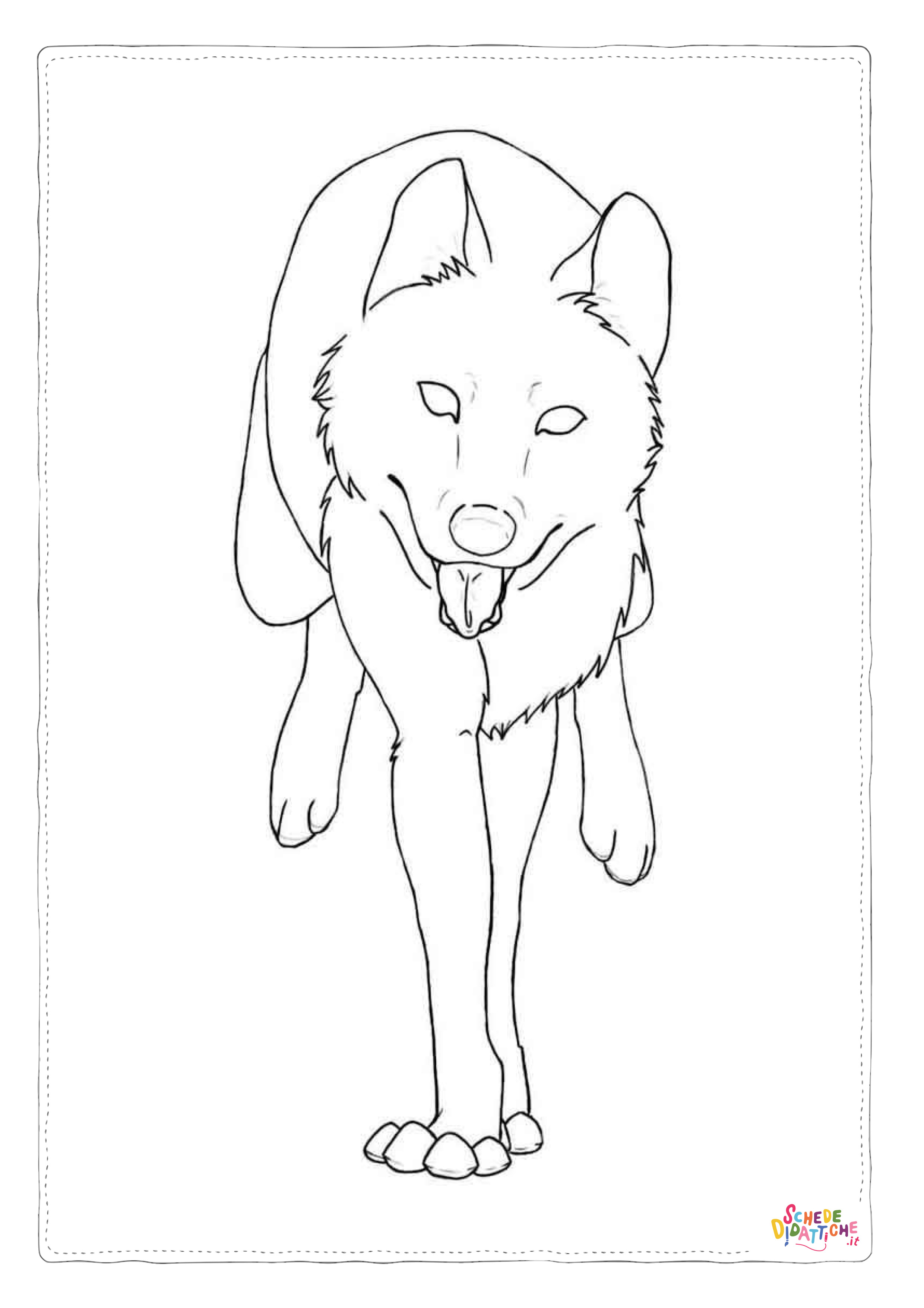 Disegno "Disegno di lupo da stampare e colorare 71" Disegno di lupo da stampare e colorare 71
