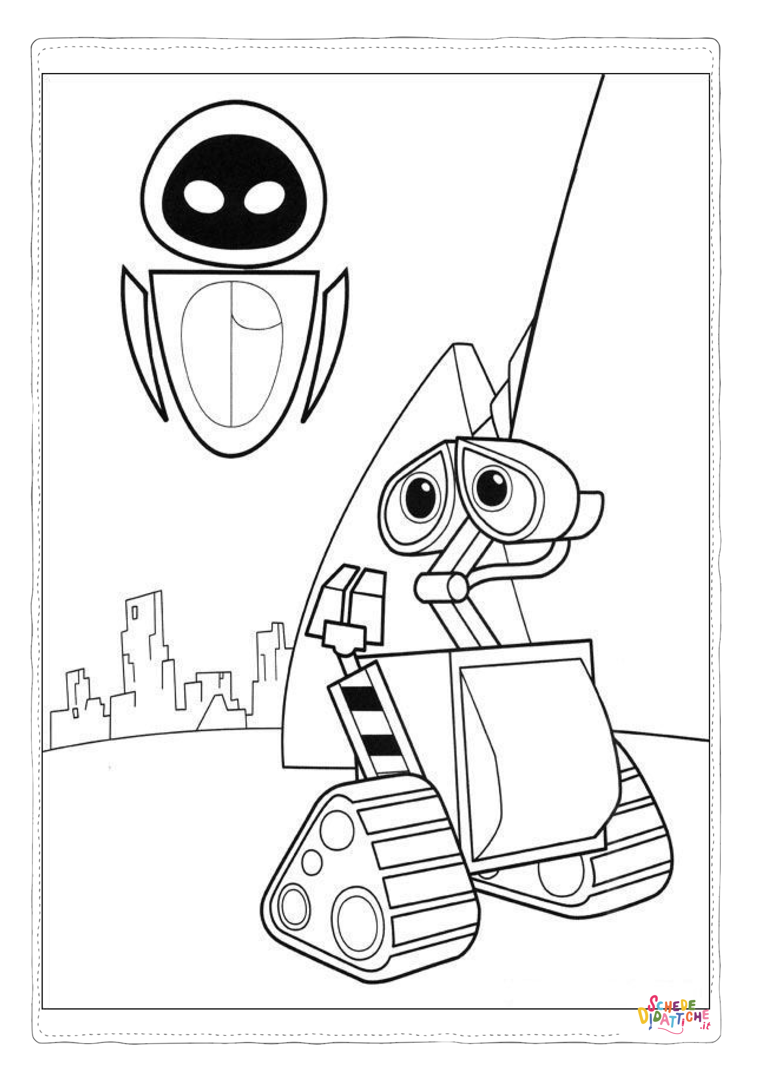 Disegno "Disegno di Wall-E da stampare e colorare 8" Disegno di Wall-E da stampare e colorare 8