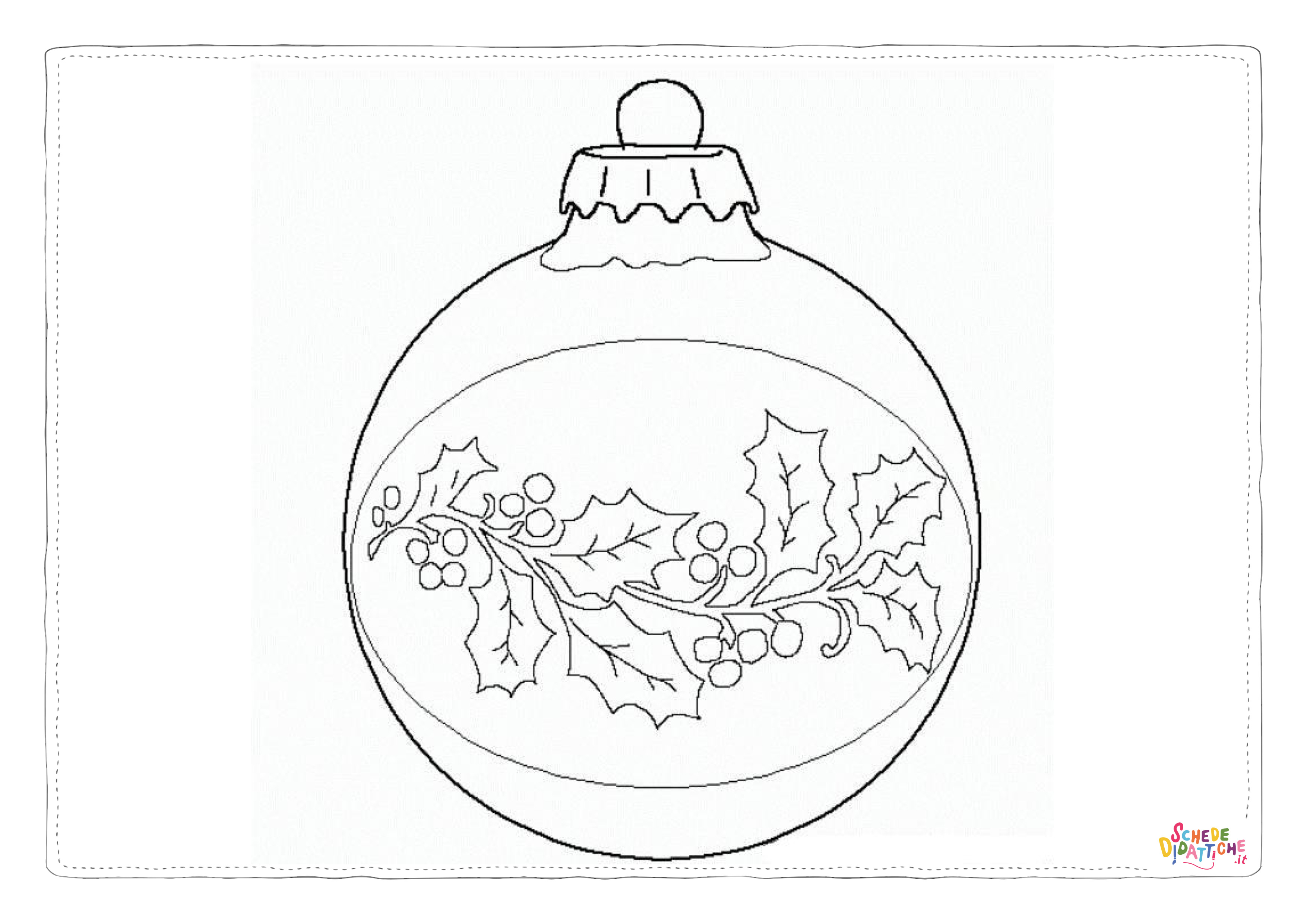 Disegno "Disegno di palla di Natale da stampare e colorare 9" Disegno di palla di Natale da stampare e colorare 9