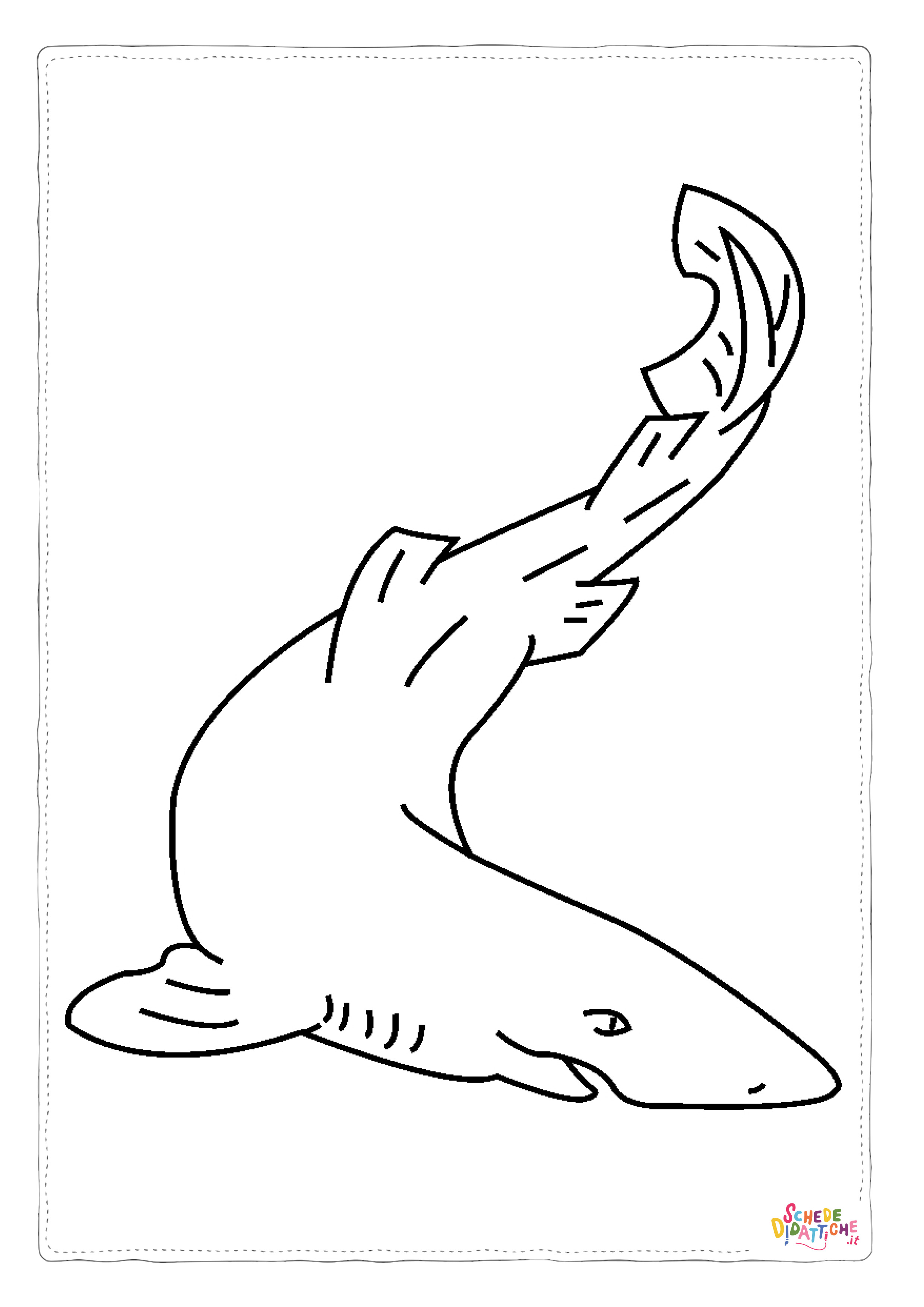 Disegno "Disegno di squalo da stampare e colorare 57" Disegno di squalo da stampare e colorare 57