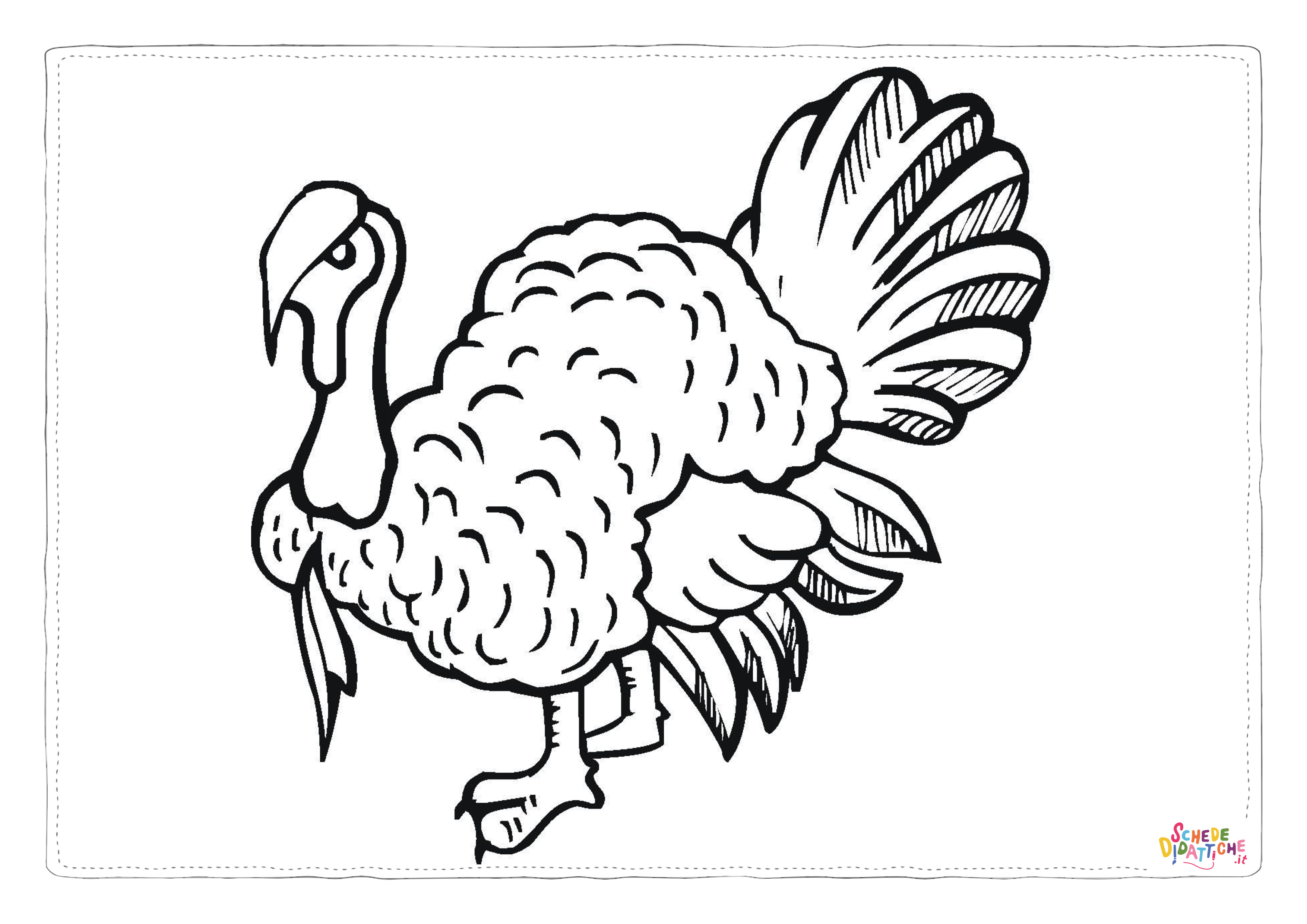 Disegno "Disegno di tacchino da stampare e colorare 81" Disegno di tacchino da stampare e colorare 81