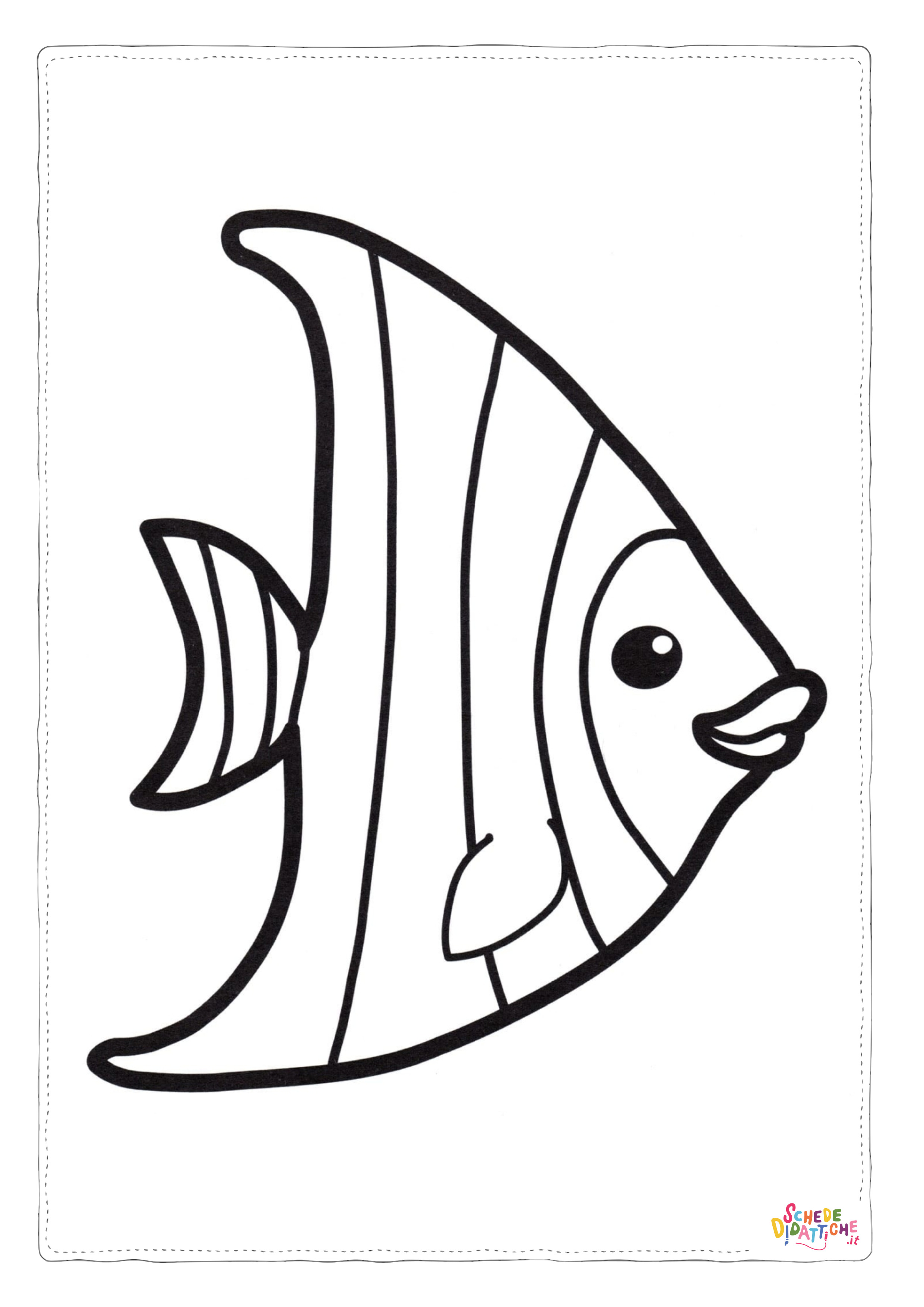 Disegno "Disegno di pesce da stampare e colorare 147" Disegno di pesce da stampare e colorare 147