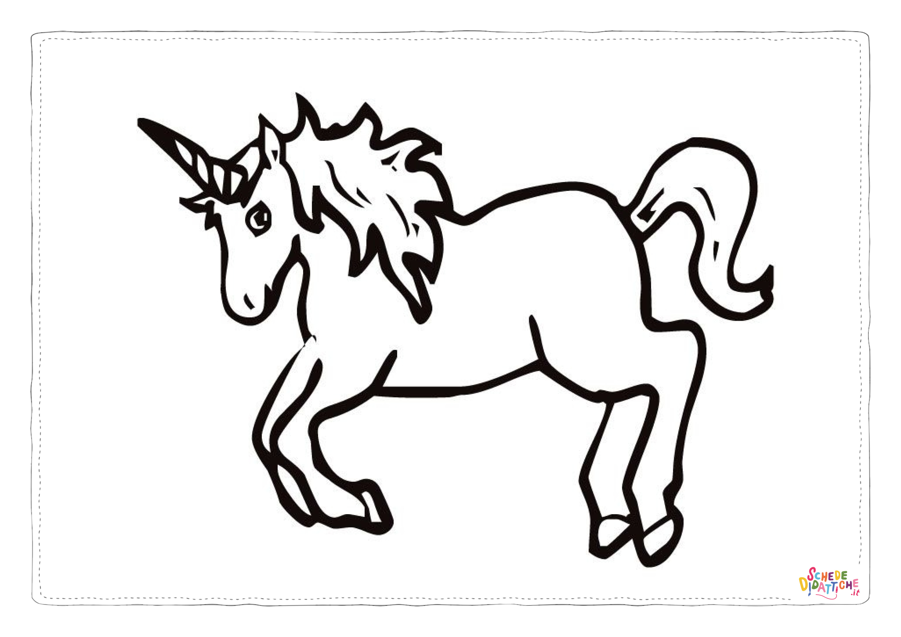 Disegno "Disegno di unicorno da stampare e colorare 7" Disegno di unicorno da stampare e colorare 7