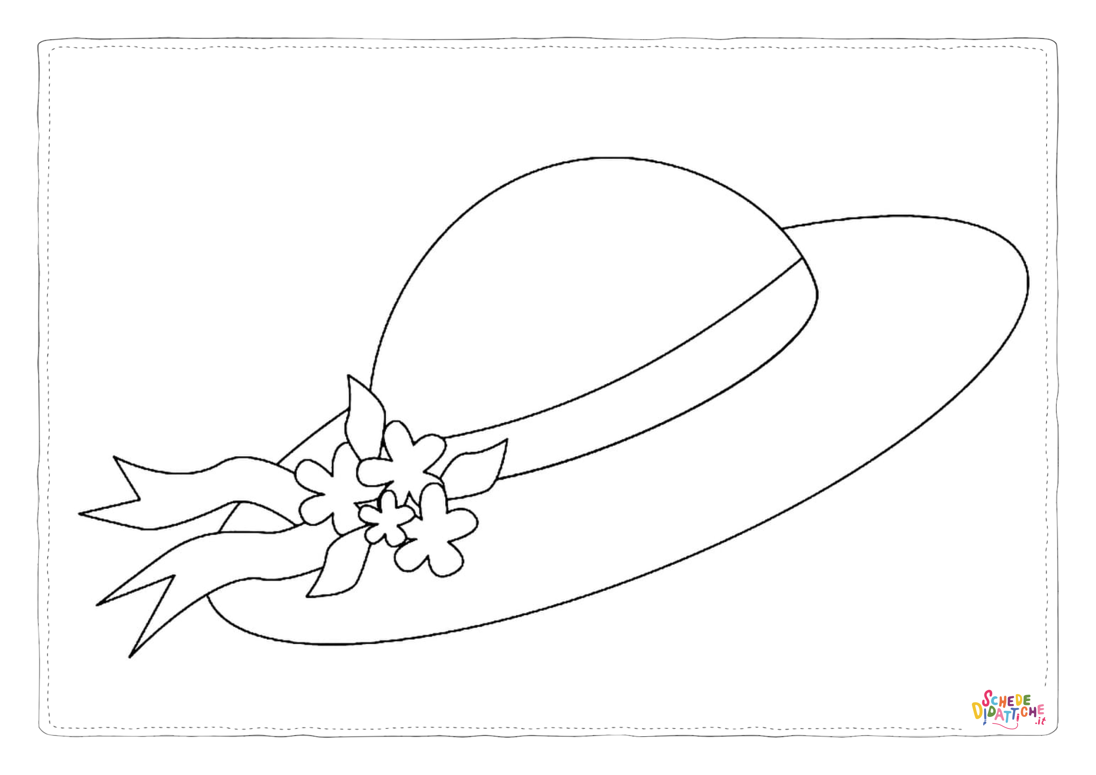 Disegno "Disegno di cappello da stampare e colorare 15" Disegno di cappello da stampare e colorare 15
