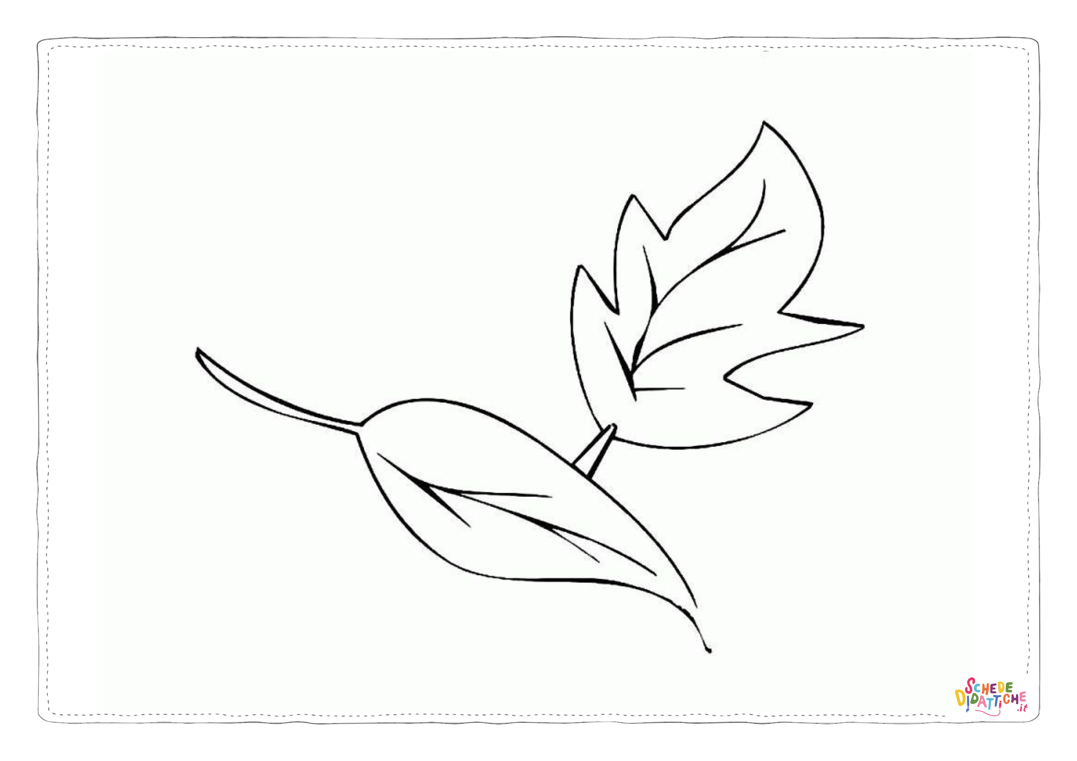 Disegno "Disegno di foglia da stampare e colorare 37" Disegno di foglia da stampare e colorare 37