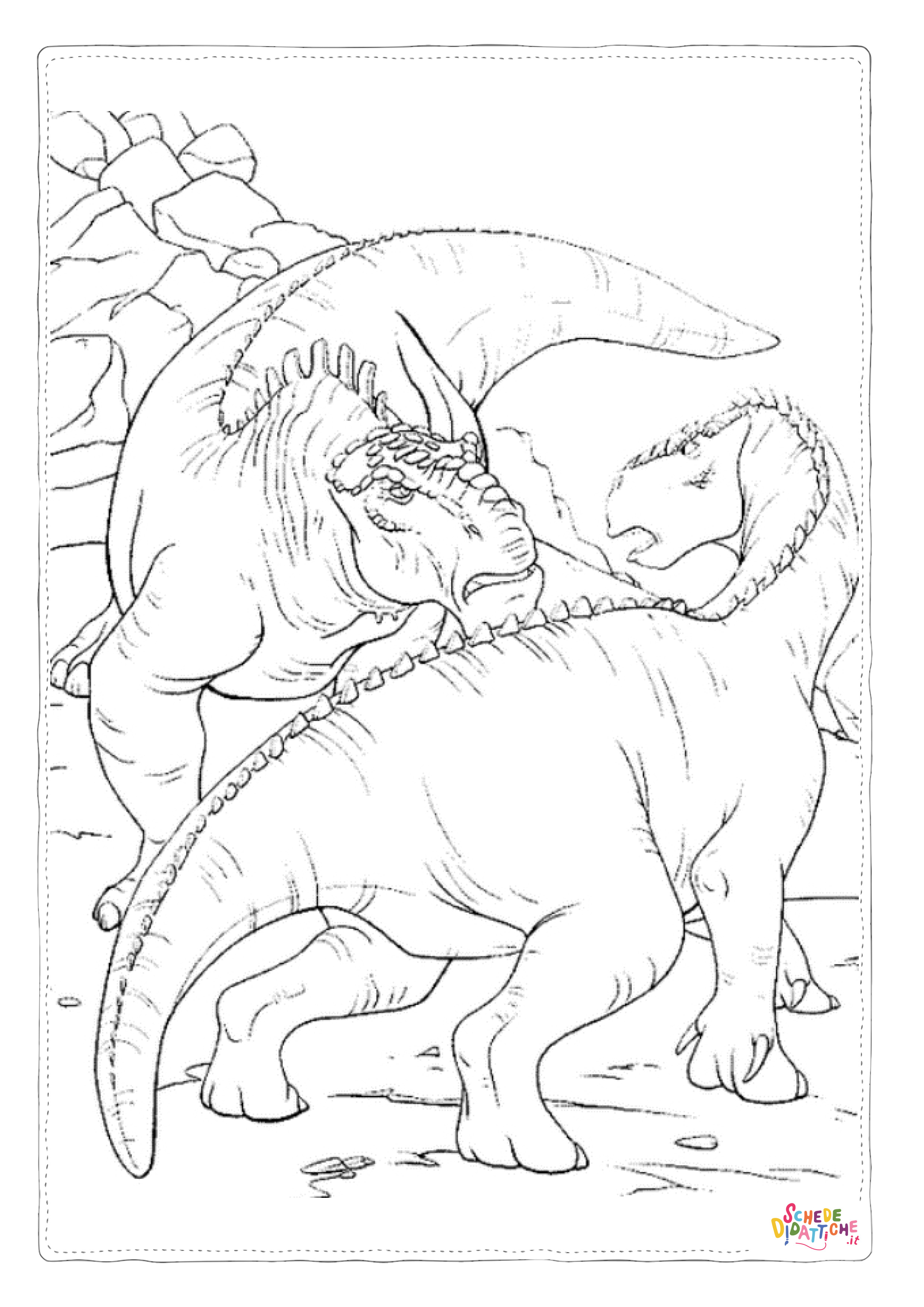 Disegno "Disegno di Tirannosauro da stampare e colorare 1" Disegno di Tirannosauro da stampare e colorare 1
