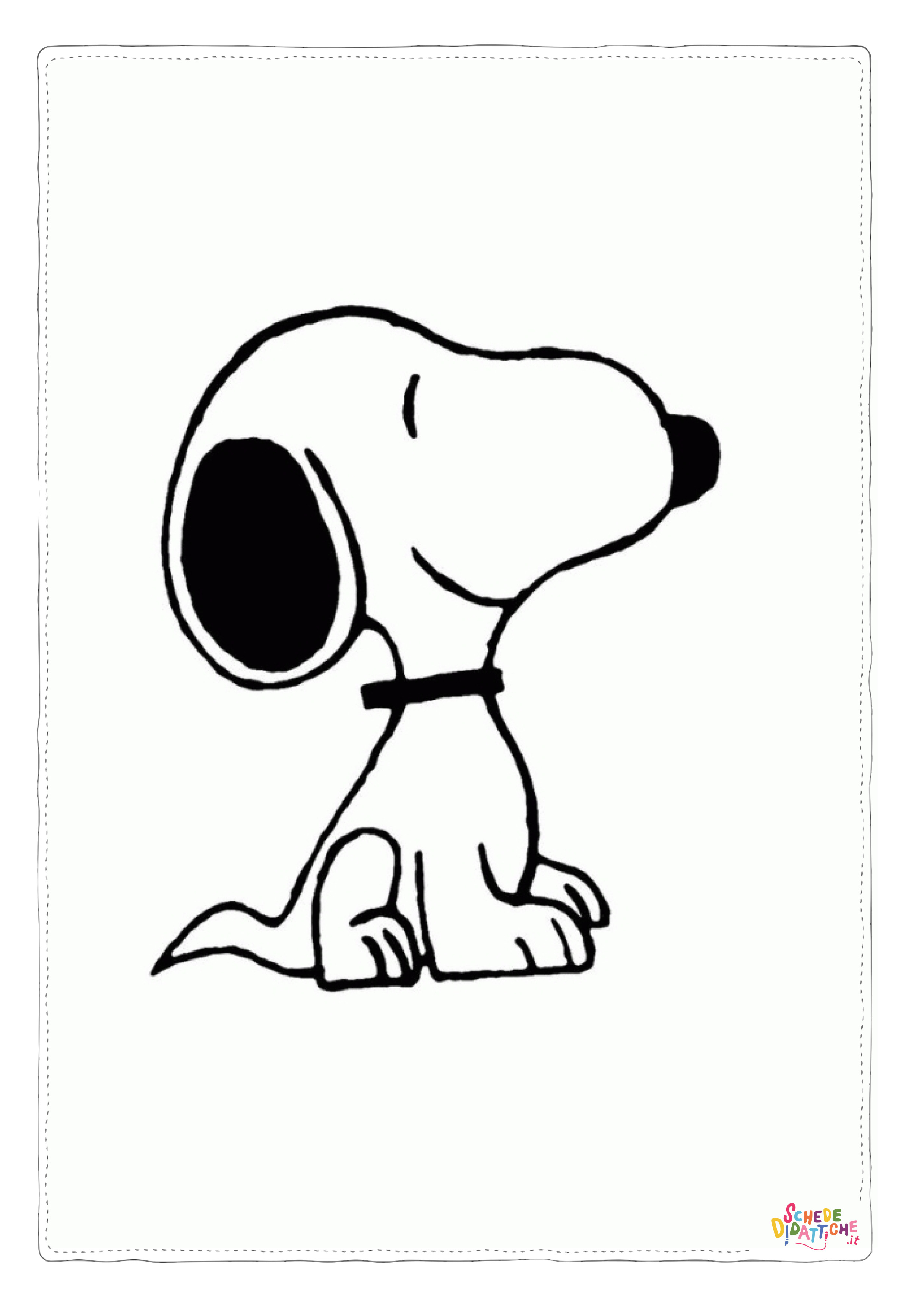 Disegno di Snoopy da stampare e colorare 3