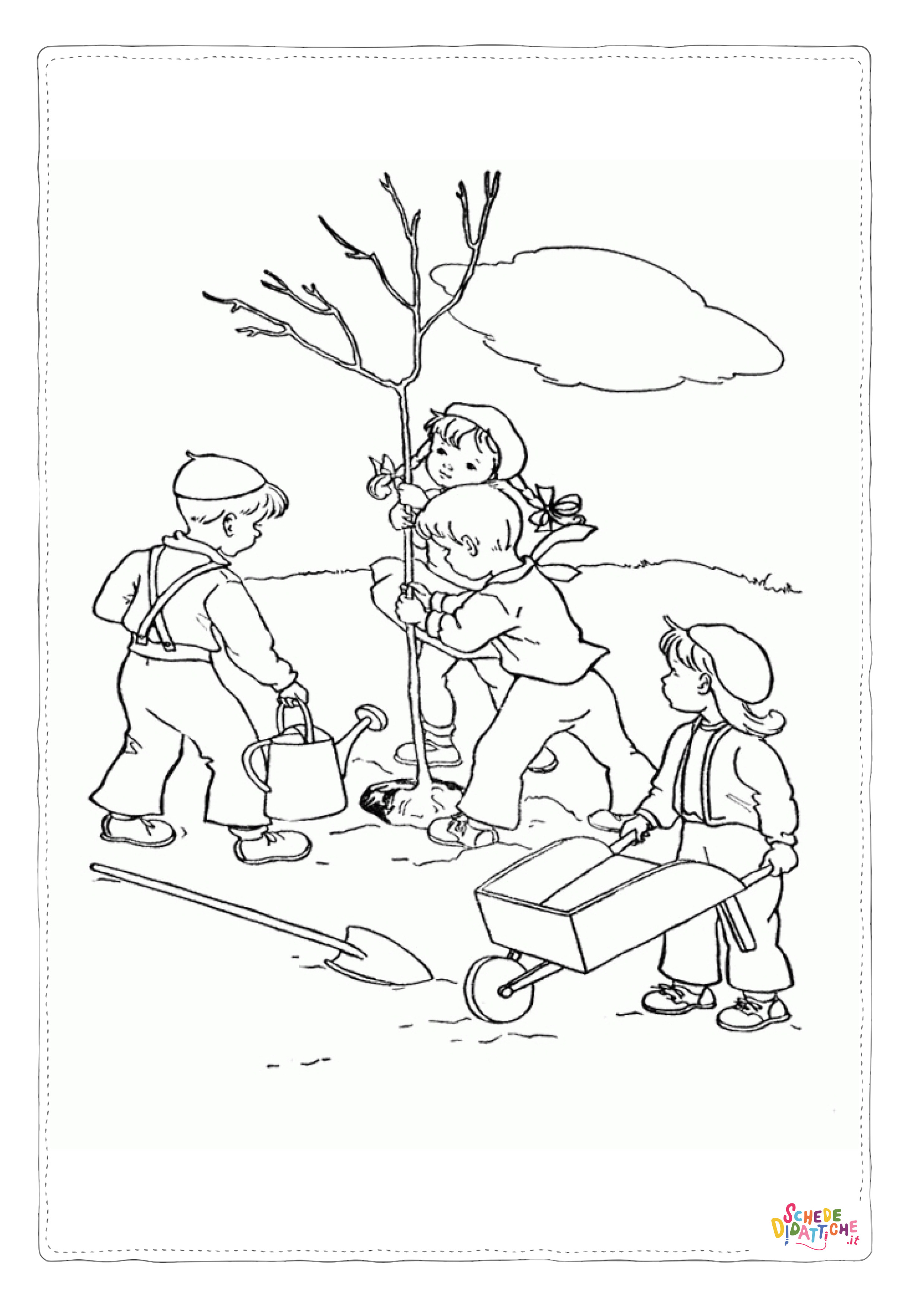 Disegno "Disegno di albero da stampare e colorare 54" Disegno di albero da stampare e colorare 54