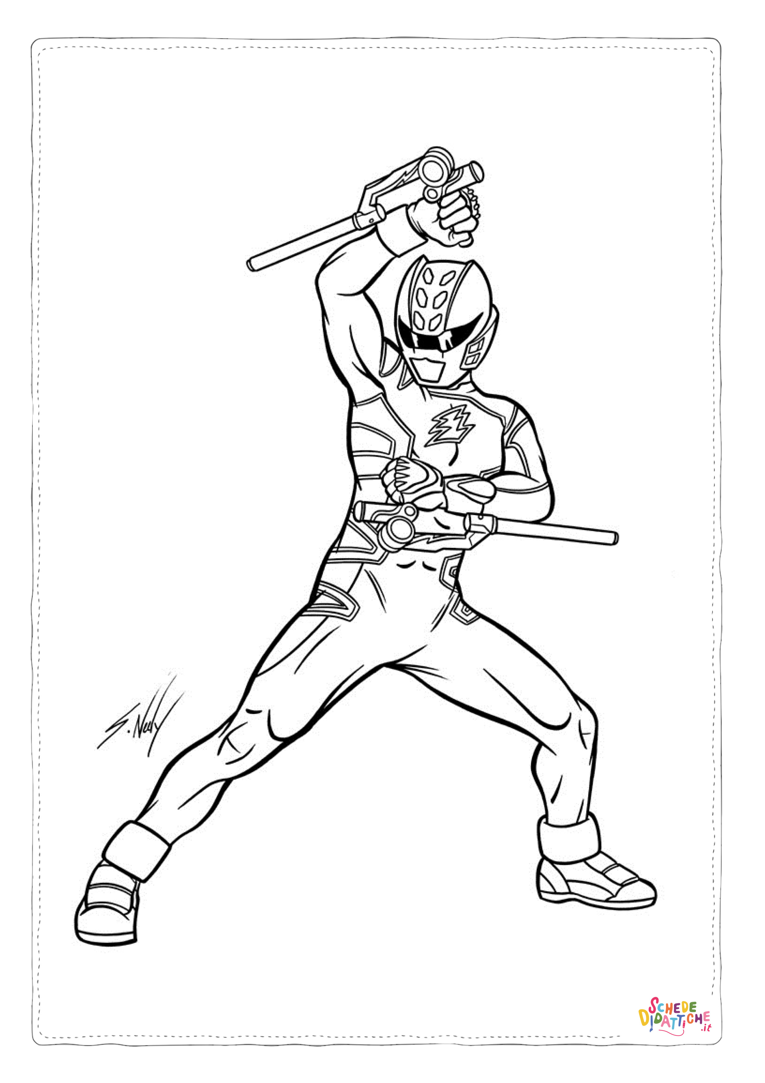 Disegno "Disegno di Power Rangers da stampare e colorare 6" Disegno di Power Rangers da stampare e colorare 6