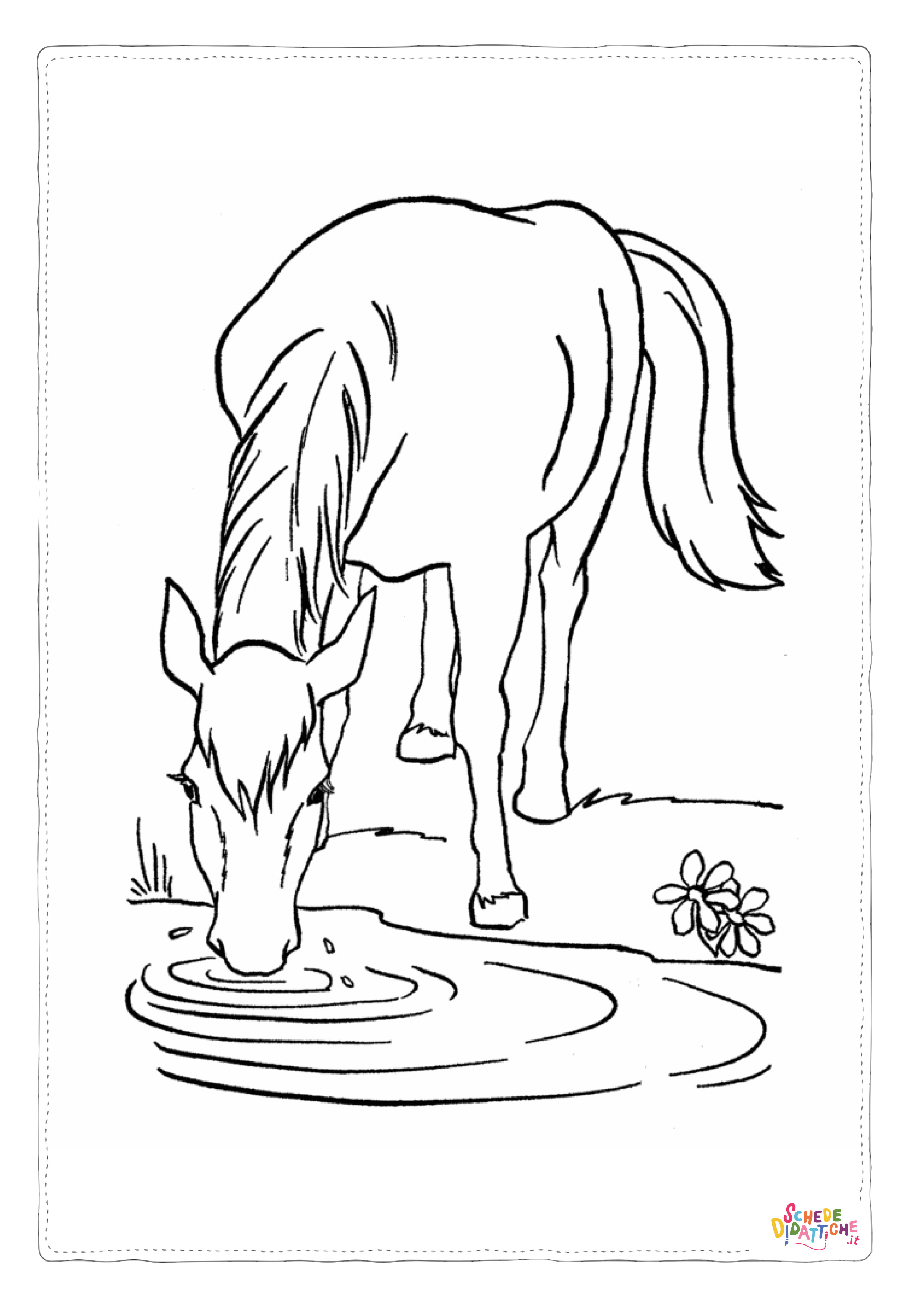 Disegno "Disegno di cavallo da stampare e colorare 38" Disegno di cavallo da stampare e colorare 38