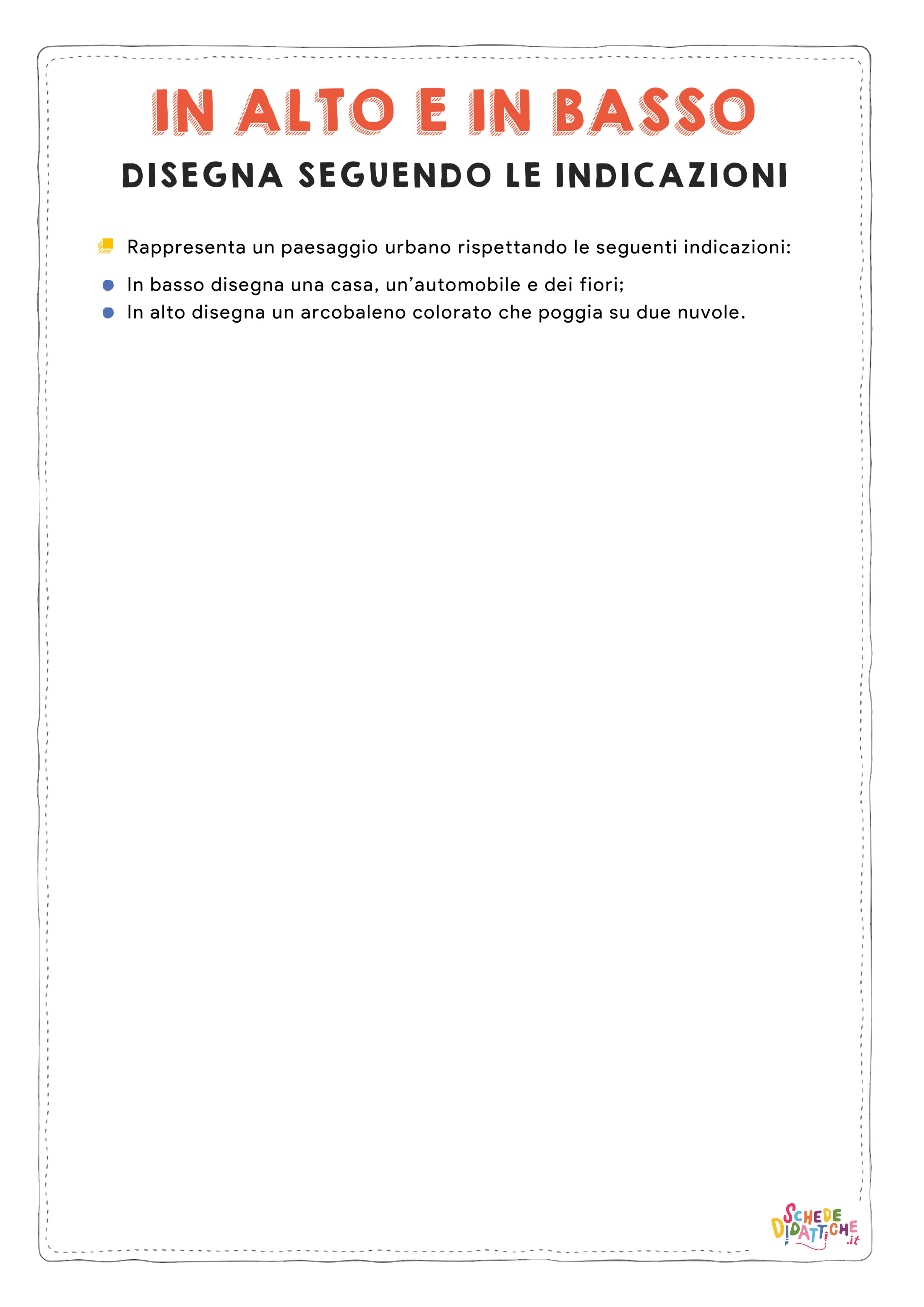 Disegno "In alto e in basso - leggi e disegna 2" In alto e in basso - leggi e disegna 2
