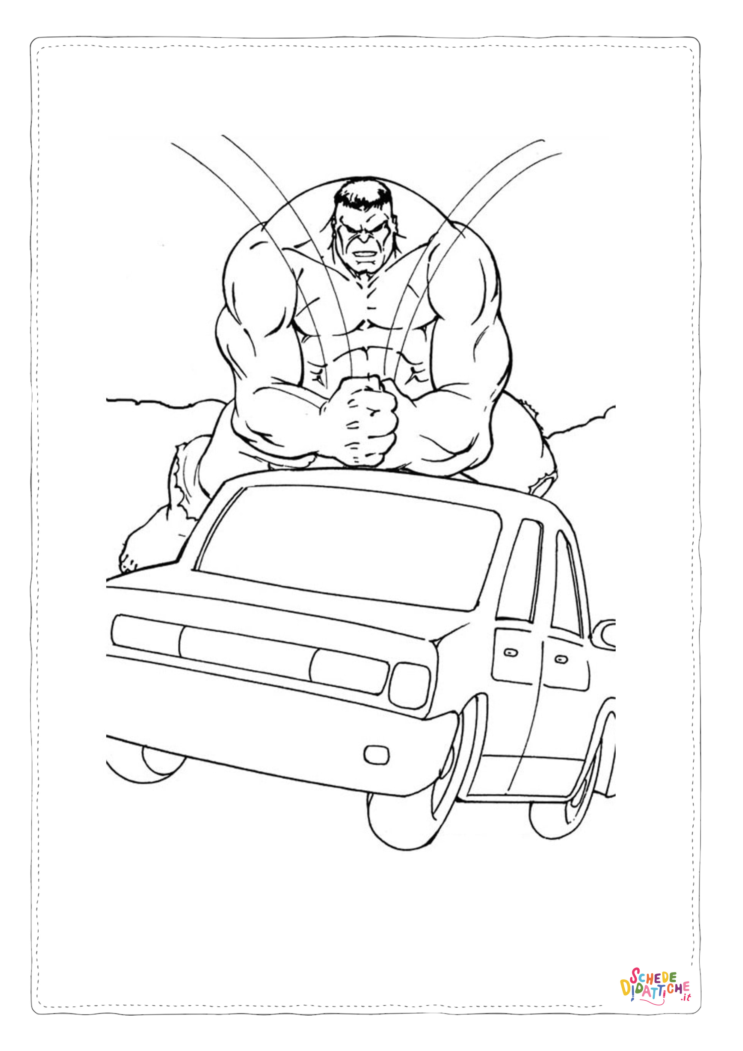 Disegno di Hulk da stampare e colorare 83