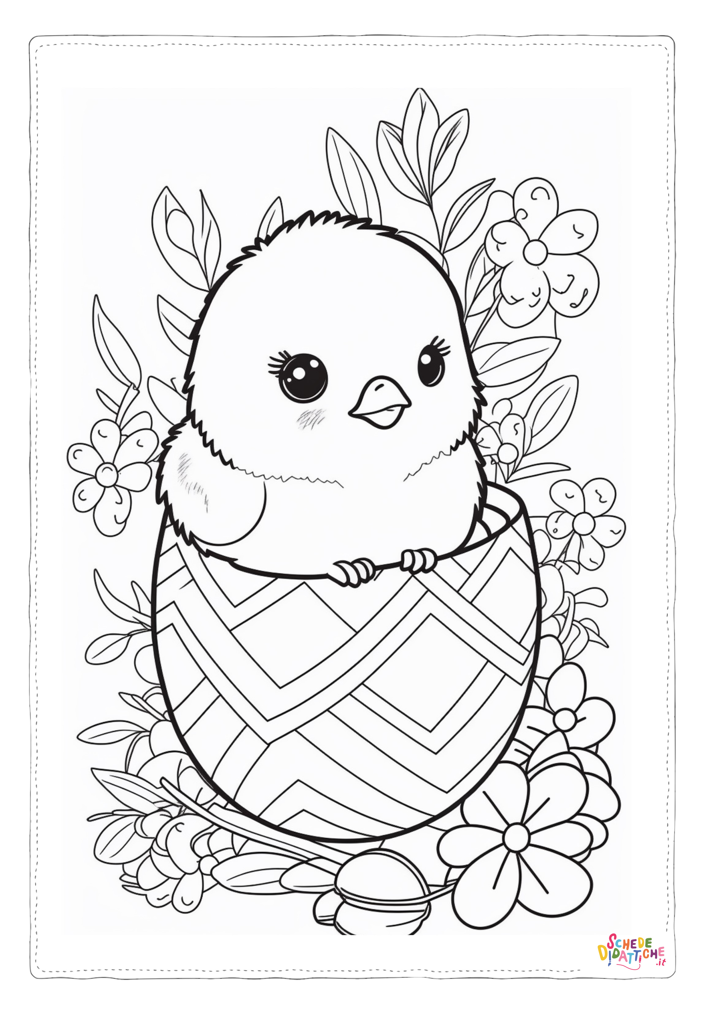 Disegno "Easter chick coloring page 2" Easter chick coloring page 2
