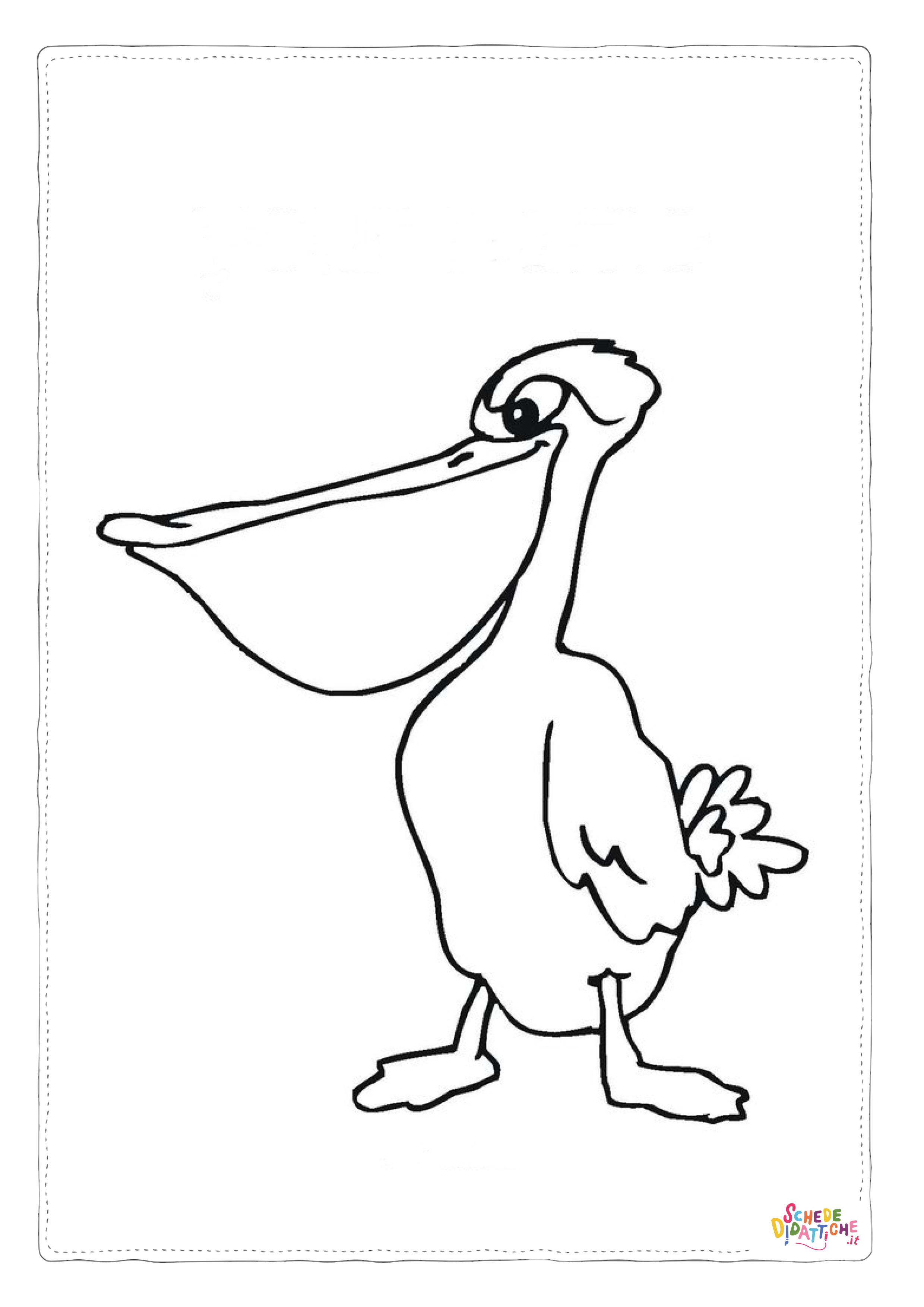 Disegno di pellicano da stampare e colorare 5