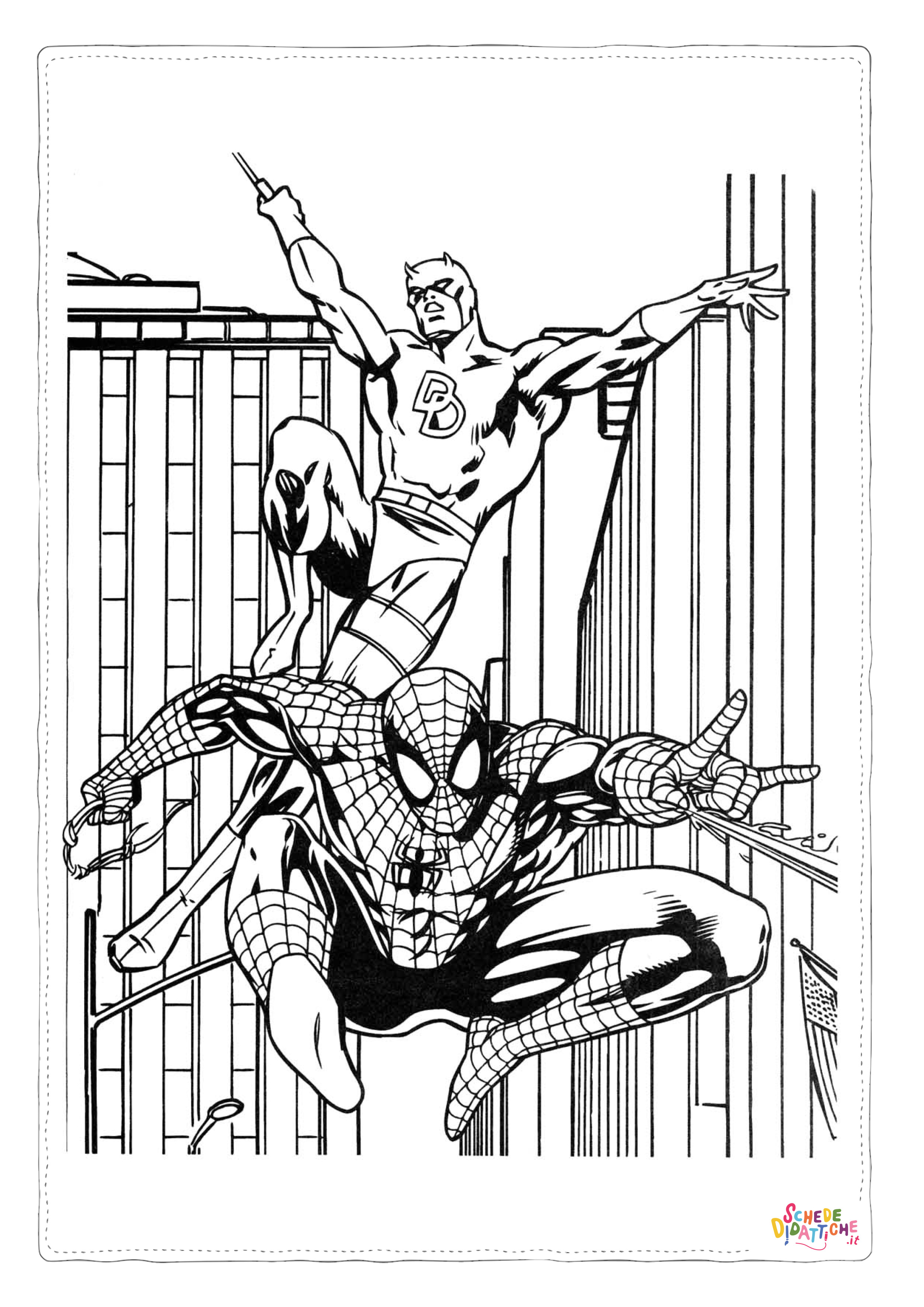 Disegno di Spiderman da stampare e colorare 128