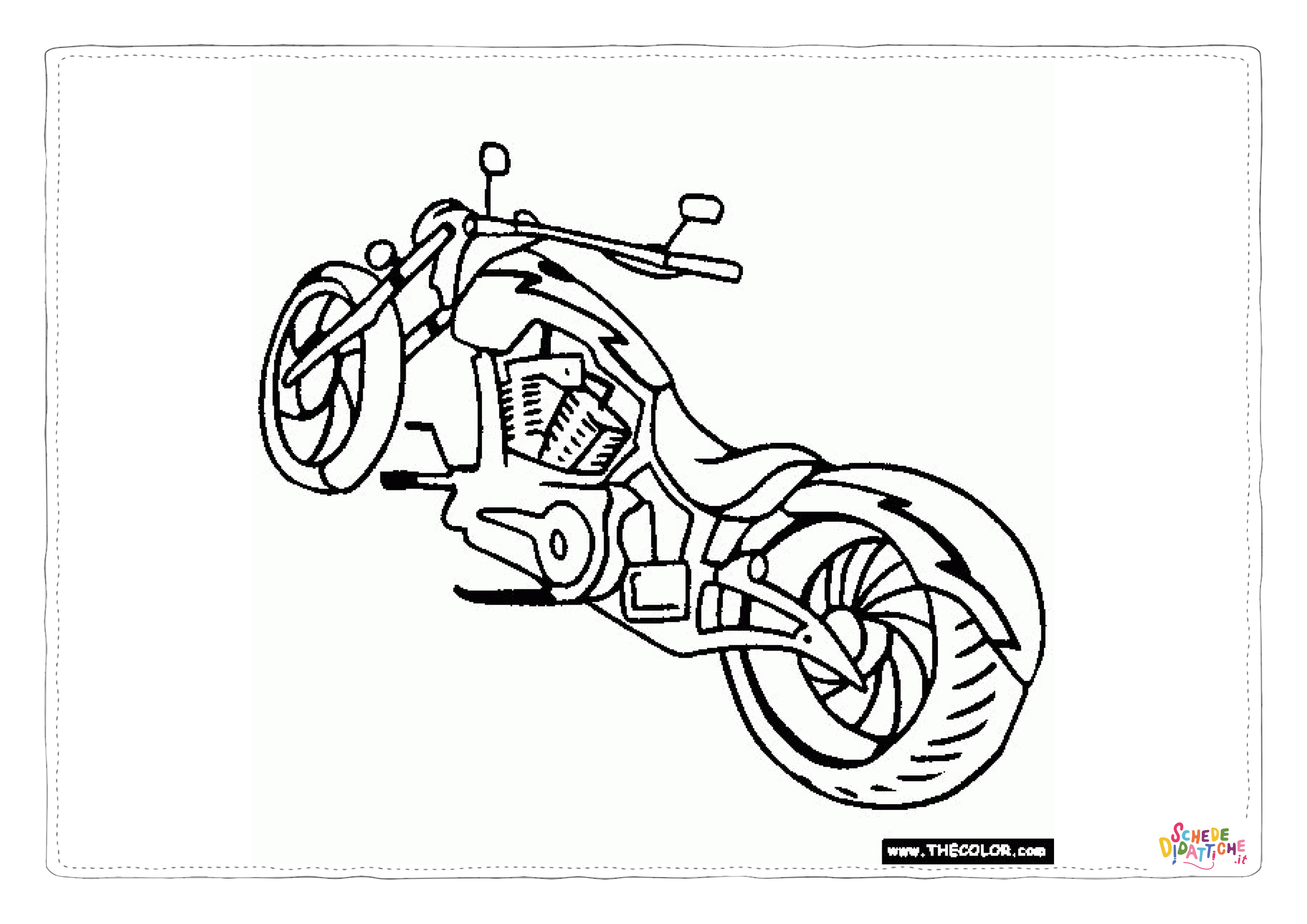 Disegno "Disegno di moto da stampare e colorare 61" Disegno di moto da stampare e colorare 61