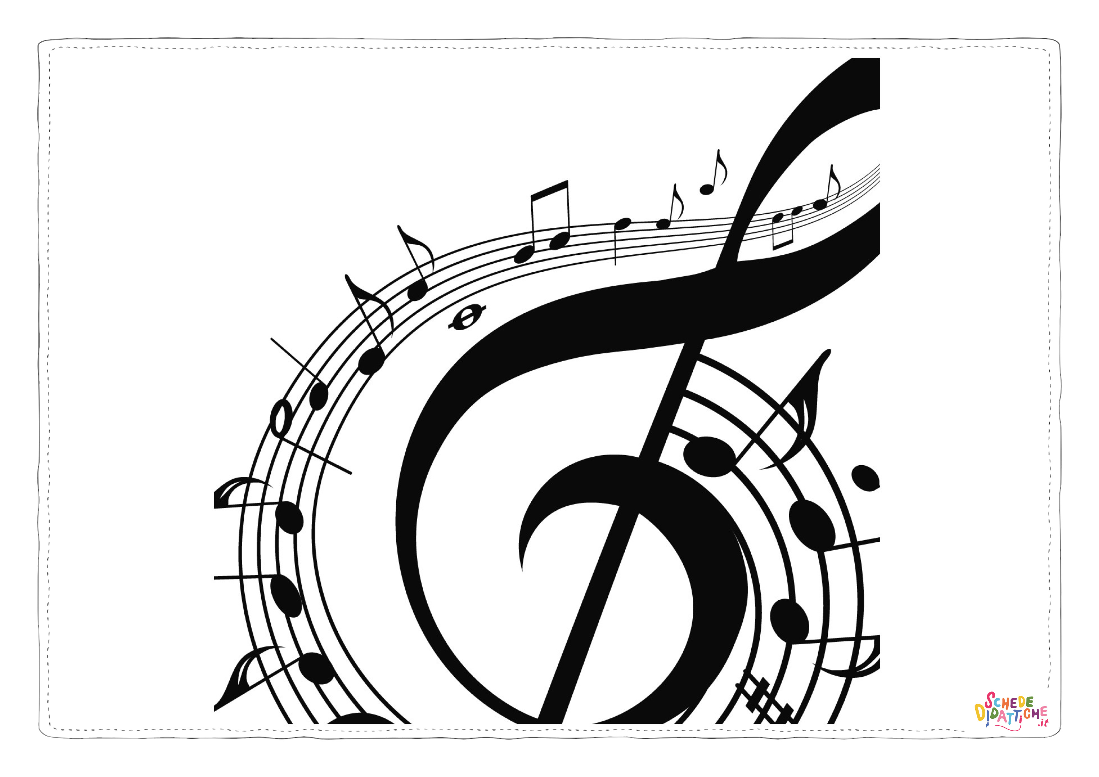 Disegno "Disegno di nota musicale da stampare e colorare 1" Disegno di nota musicale da stampare e colorare 1