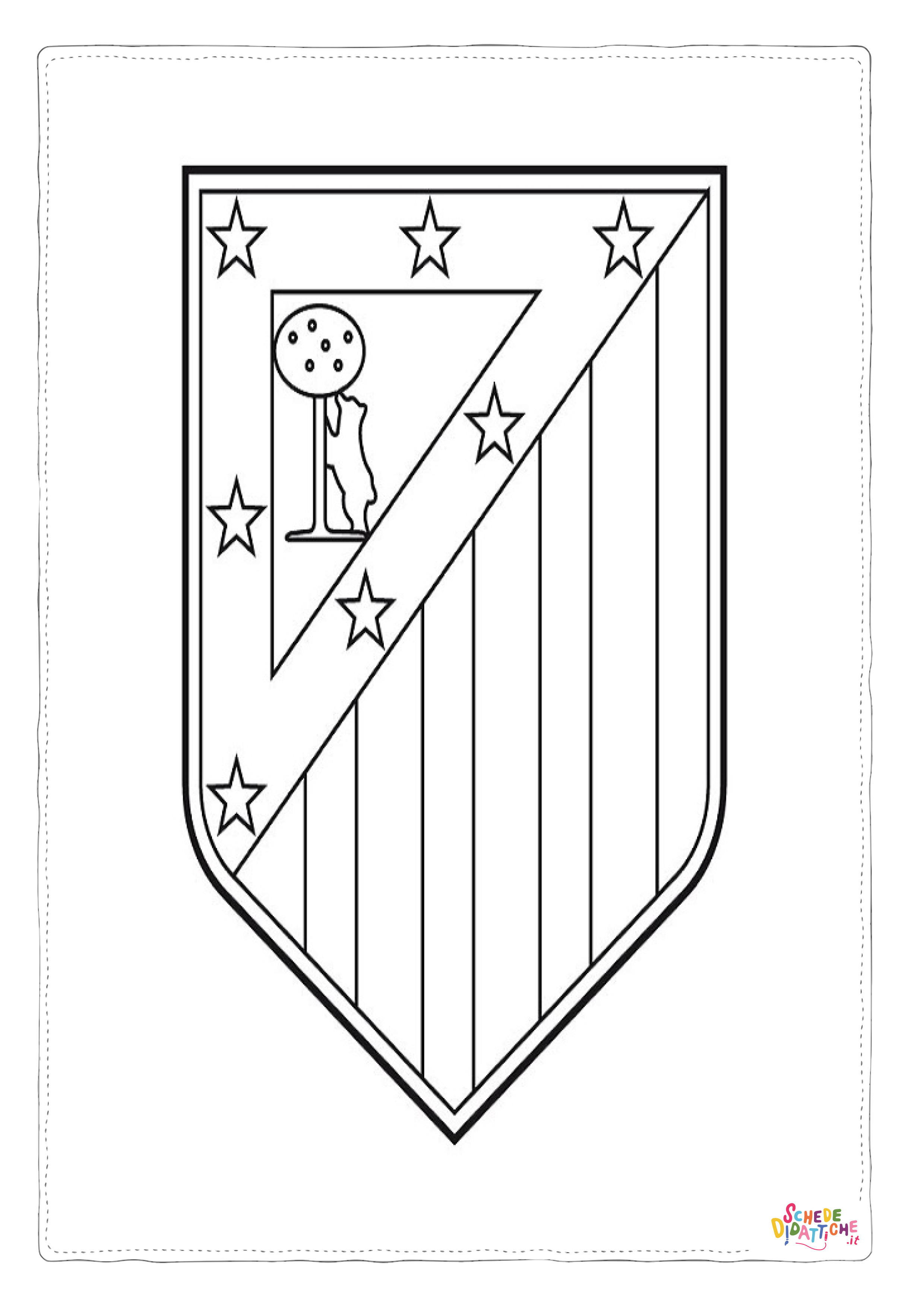 Disegno di stemma squadre di calcio da stampare e colorare 14