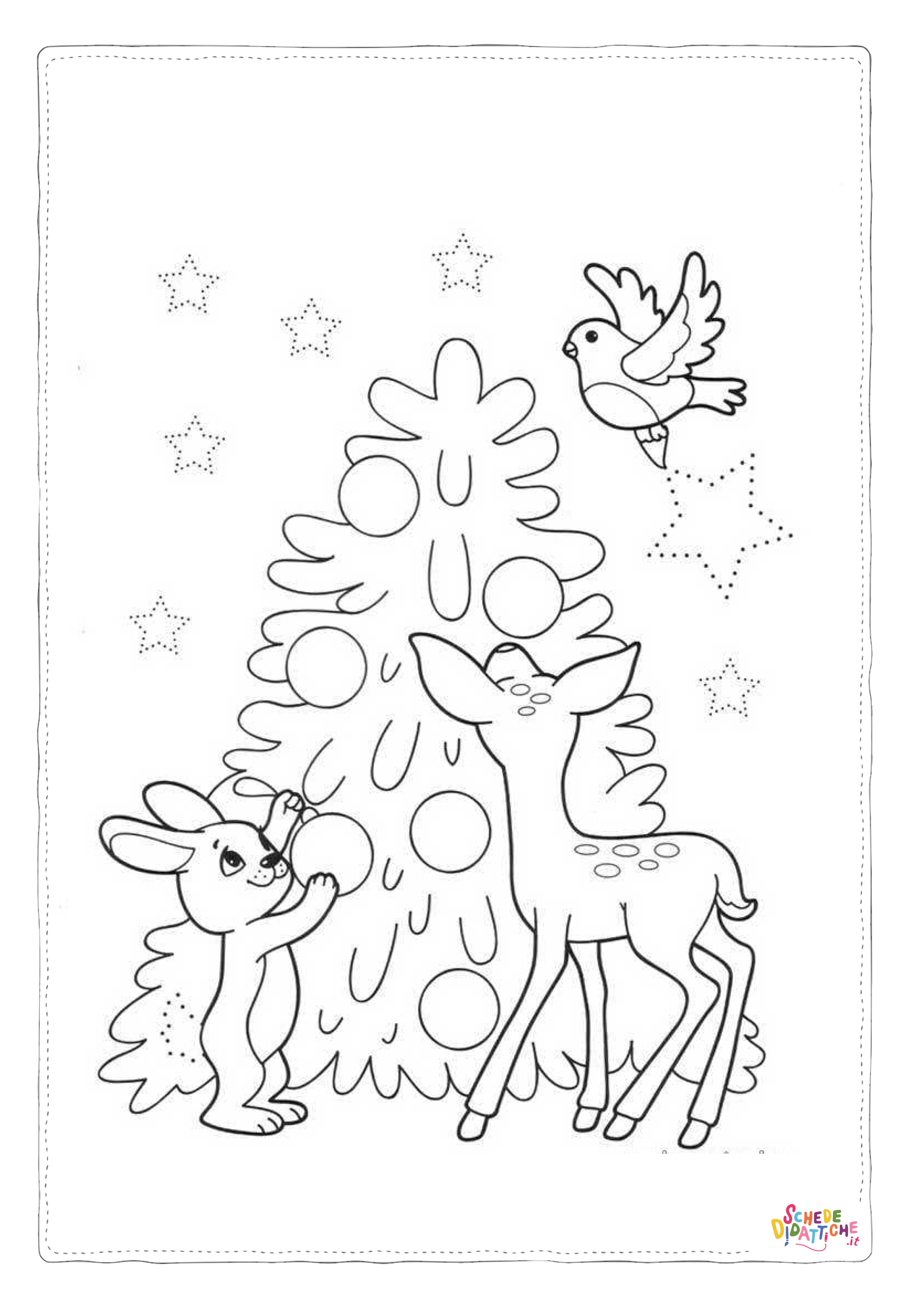 Disegno "Disegno di albero di Natale da stampare e colorare 152" Disegno di albero di Natale da stampare e colorare 152
