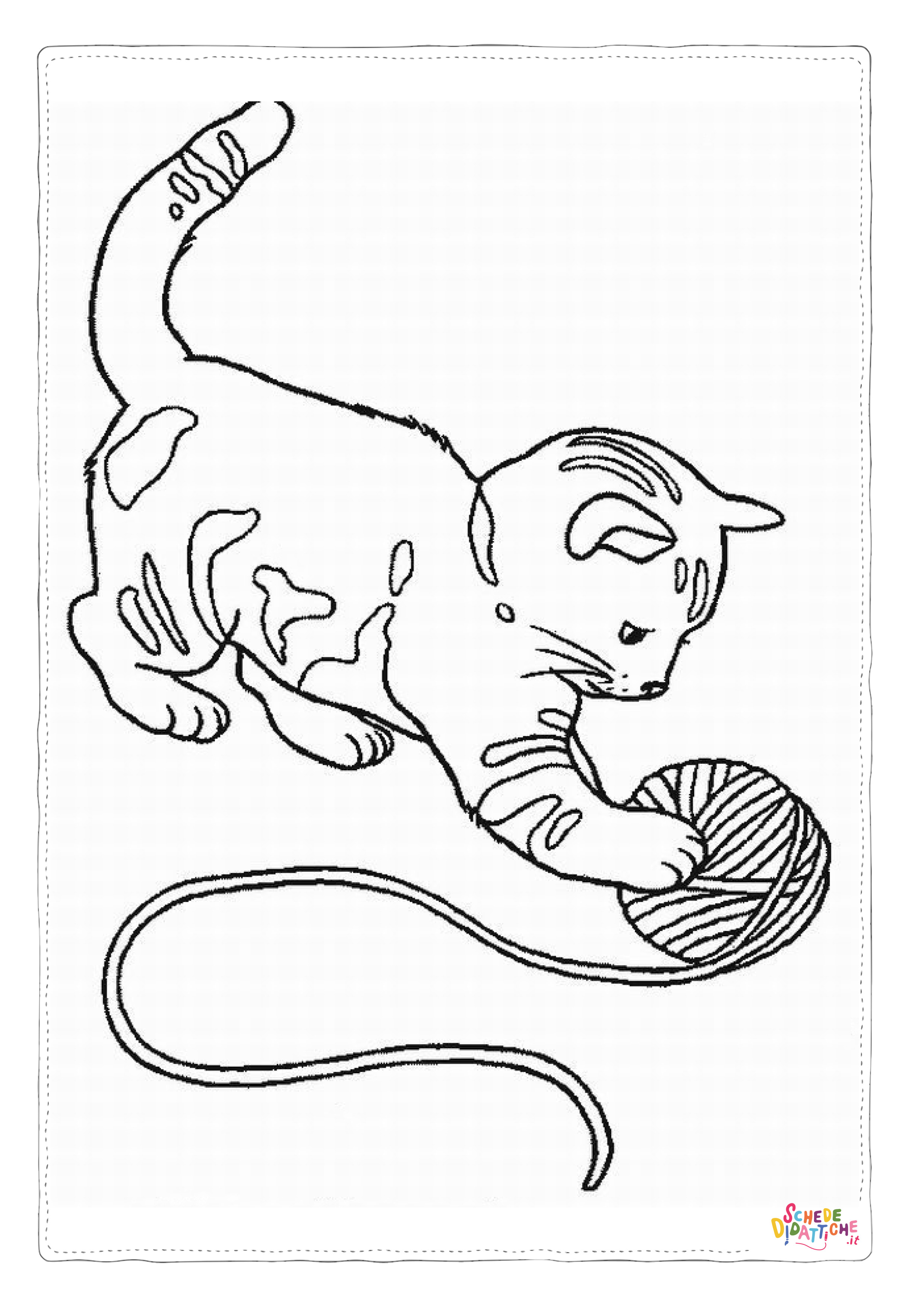 Disegno di gatto da stampare e colorare 11