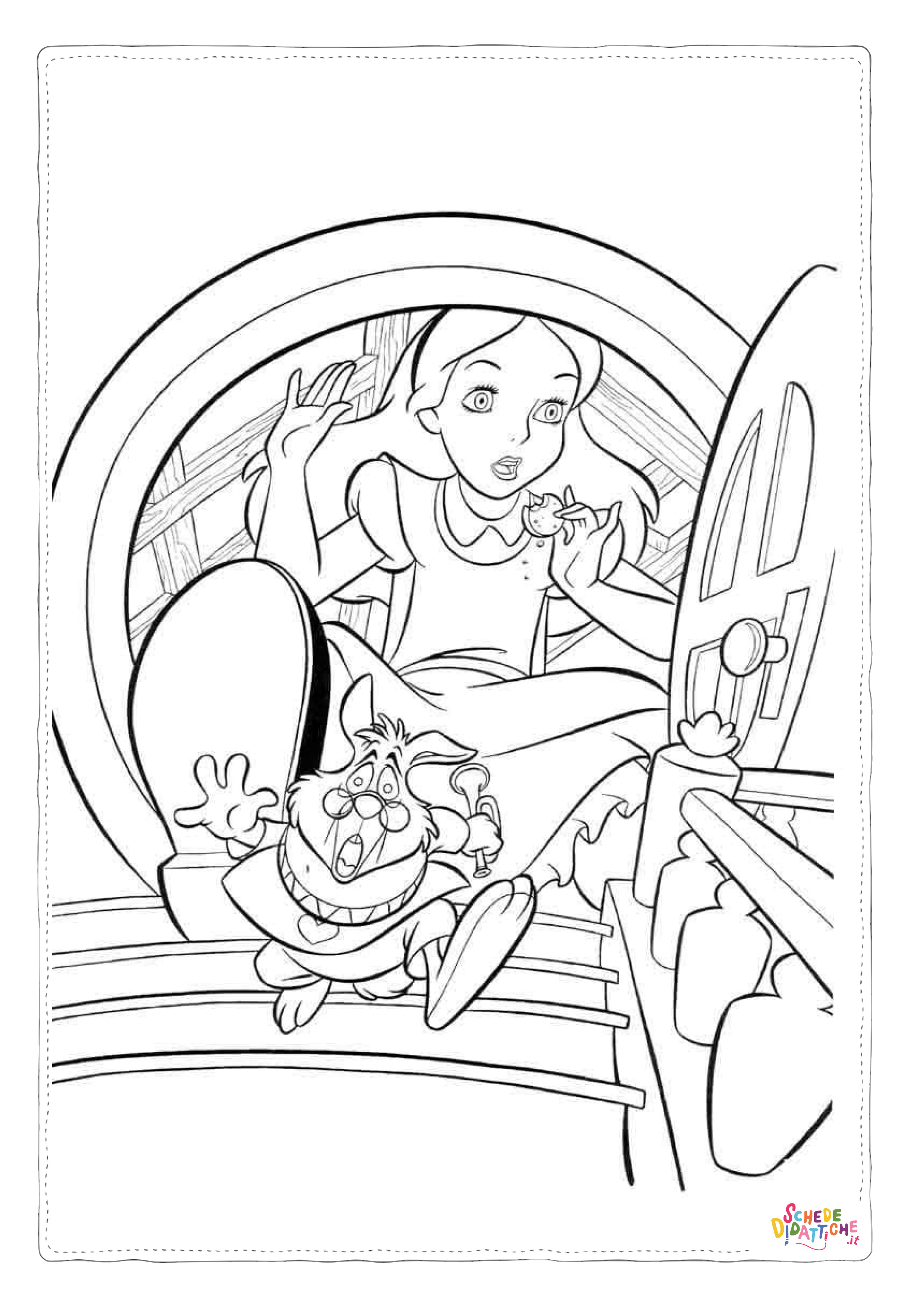 Disegno "Disegno di Alice nel paese delle meraviglie da stampare e colorare 71" Disegno di Alice nel paese delle meraviglie da stampare e colorare 71