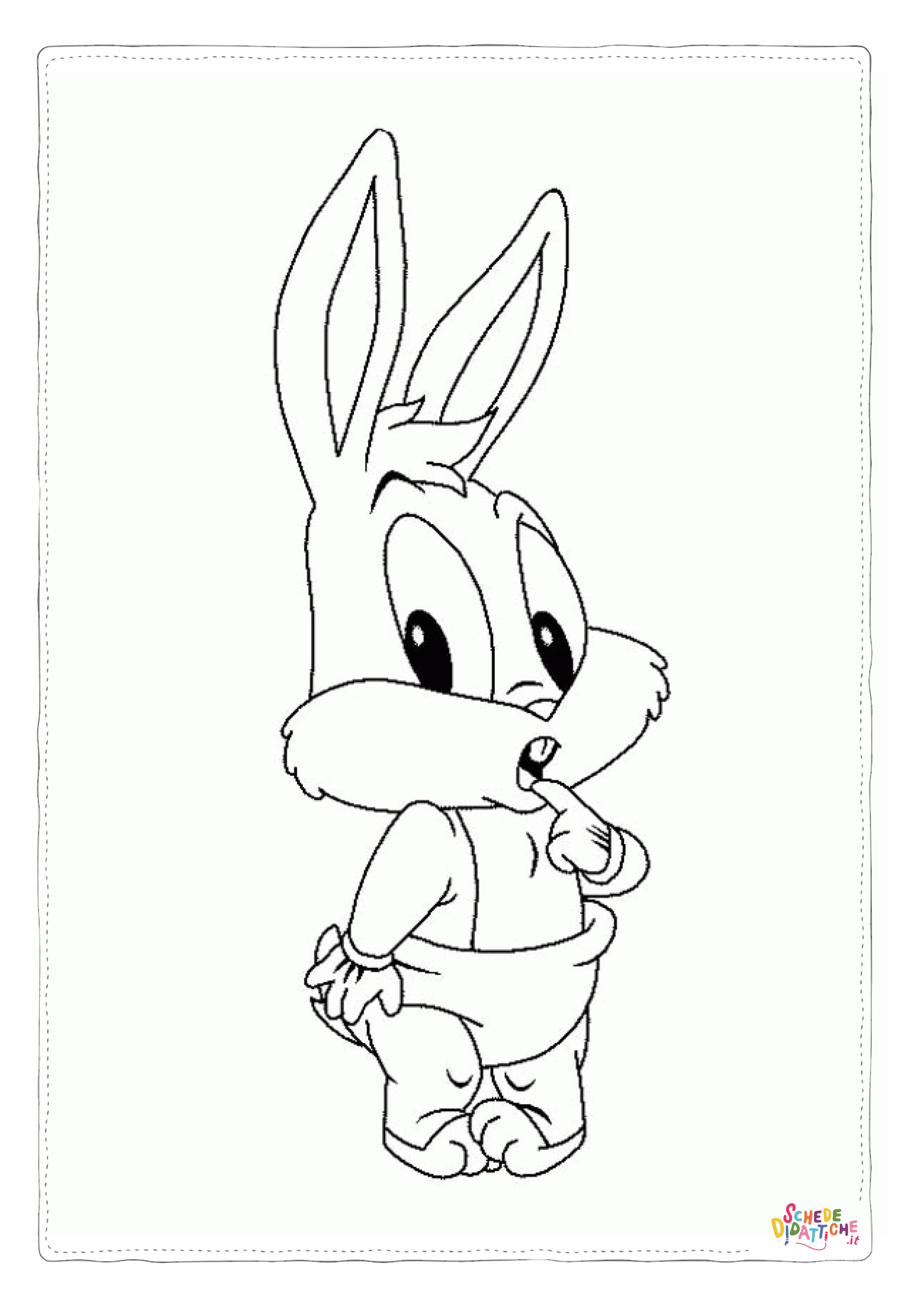 Disegno di Bugs Bunny da stampare e colorare