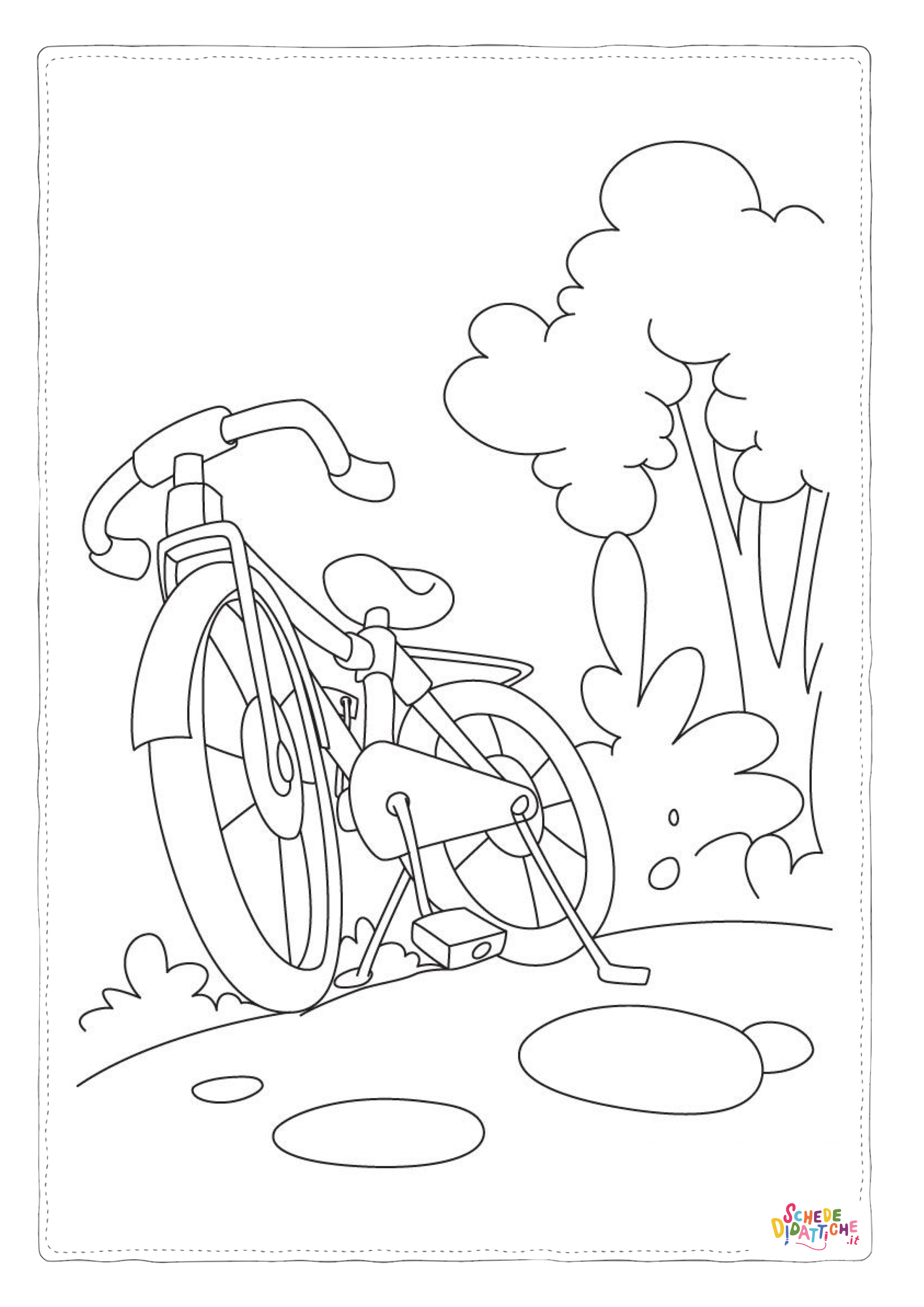 Disegno "Disegno di bicicletta da stampare e colorare" Disegno di bicicletta da stampare e colorare